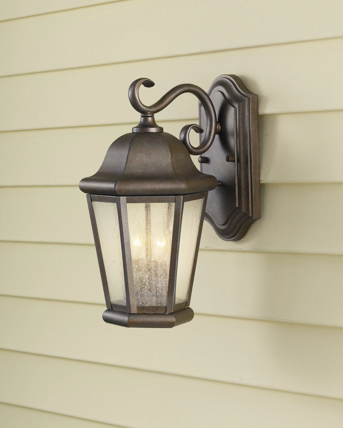 Martinsville Two Light Outdoor Wall Lantern Corinthian Bronze