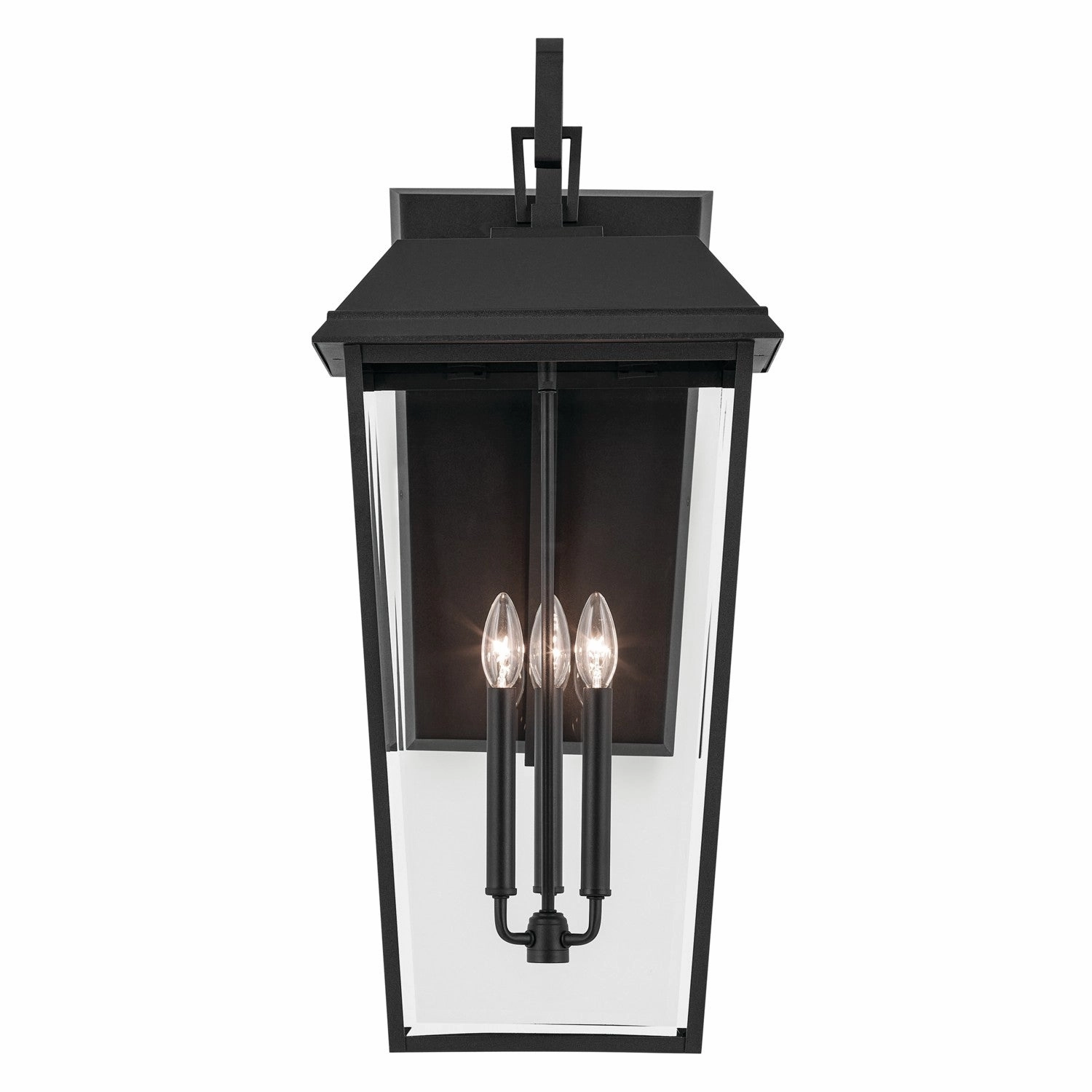 Mathus Three Light Outdoor Wall Mount Textured Black