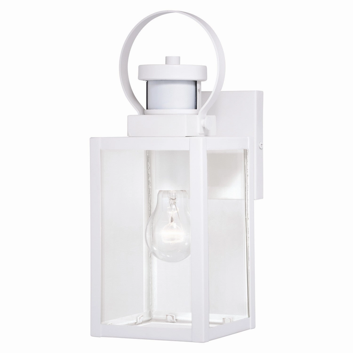 Medinah One Light Motion Sensor Outdoor Wall Light Textured WhiteOutdoor wall sconces with motion sensor
