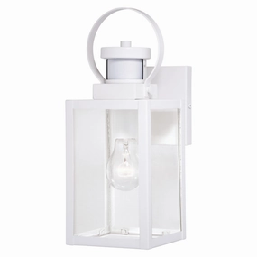 Medinah One Light Motion Sensor Outdoor Wall Light Textured WhiteOutdoor wall sconces with motion sensor