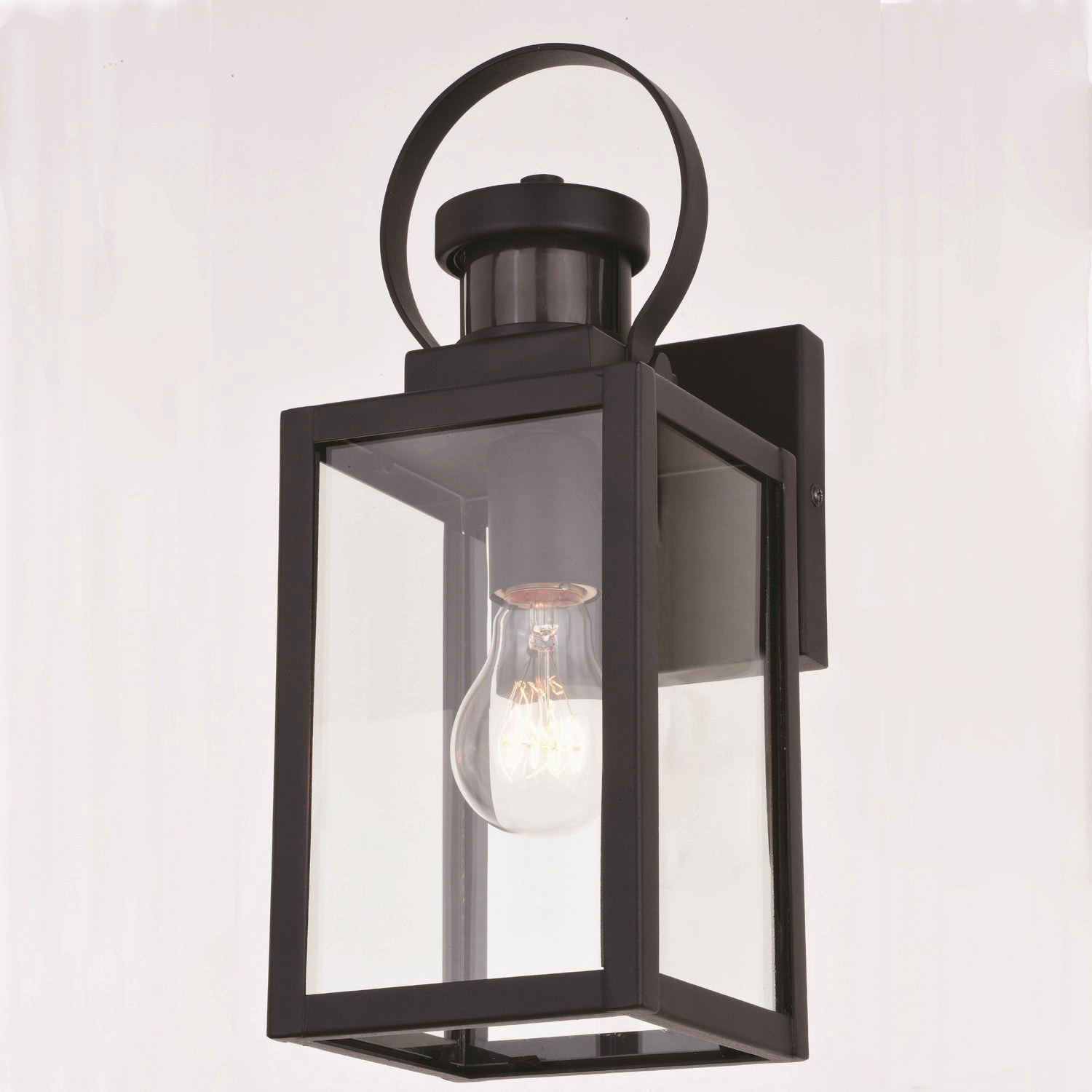 Medinah One Light Outdoor Motion Sensor Wall Mount Textured Black
