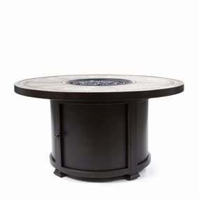 Melrose 48" Round Porcelain Top Fire Pitportable outdoor fire pit with lid