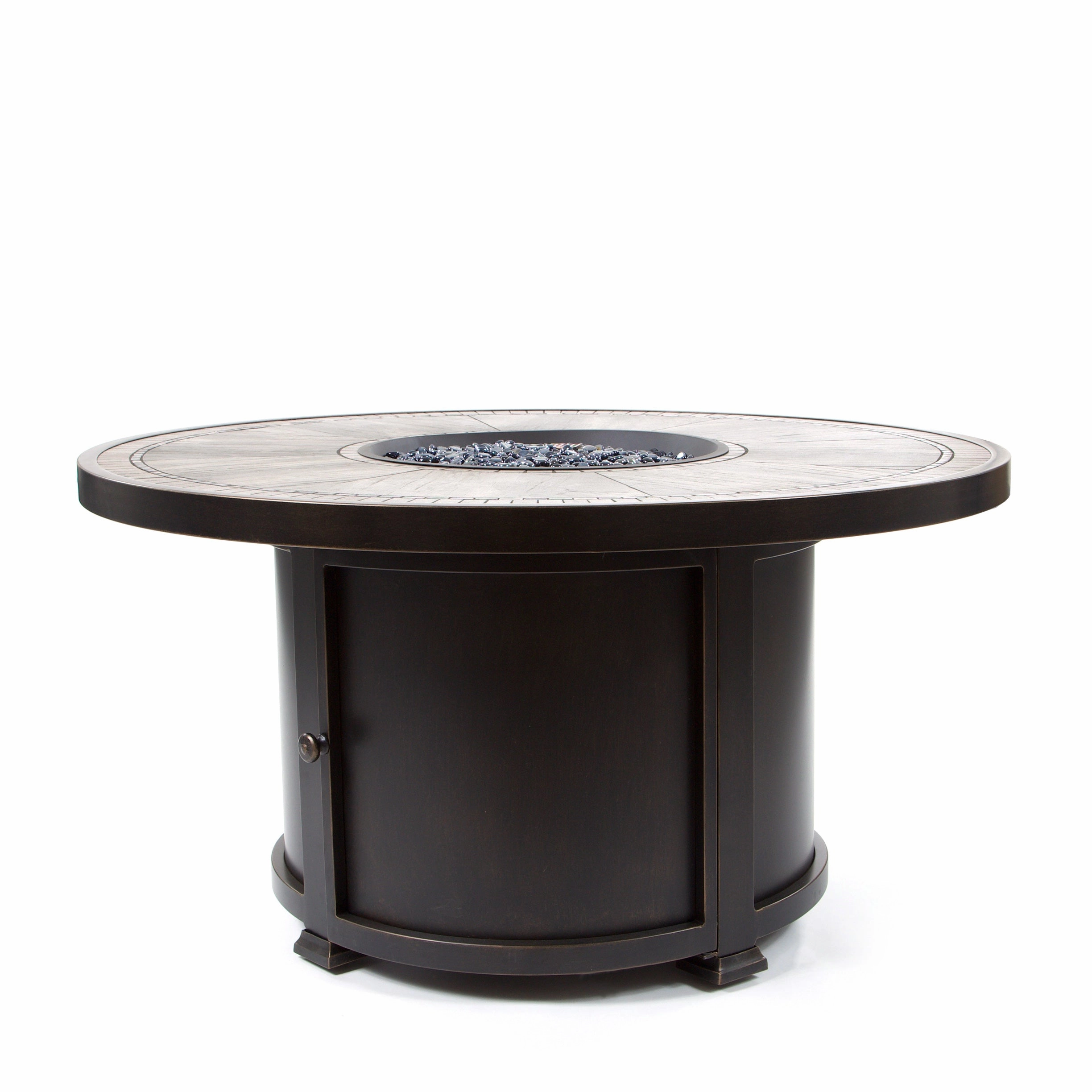 Melrose 48" Round Porcelain Top Fire Pitportable outdoor fire pit with lid