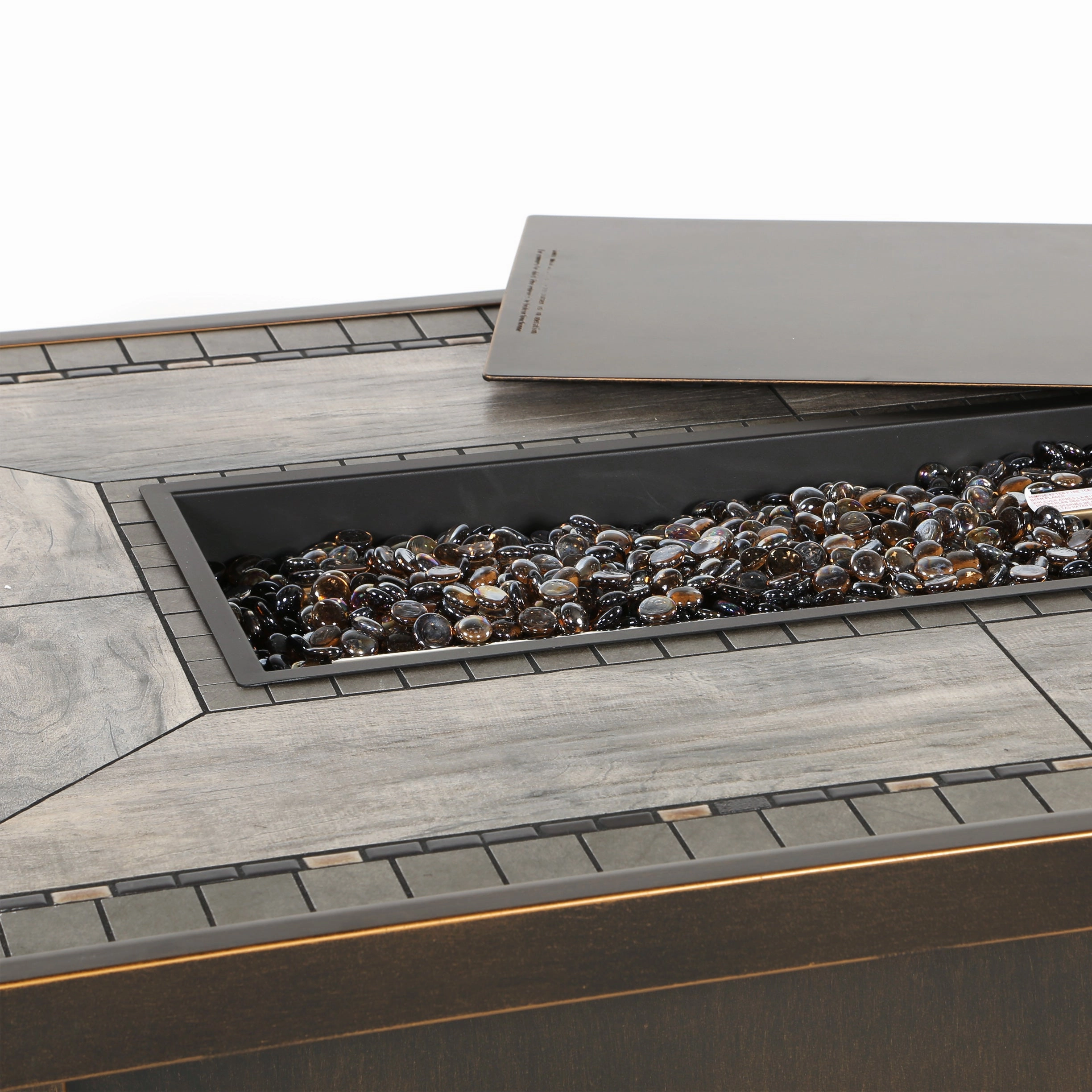 Melrose 52" x 32" Porcelain Top Fire Pit
