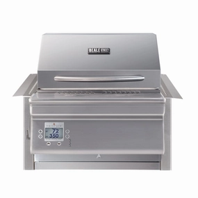 Memphis Beale Street 34" Stainless Steel Built-In Wi-Fi Controlled Pellet Grill BGBS26 stainless steel BBQ grill with side table