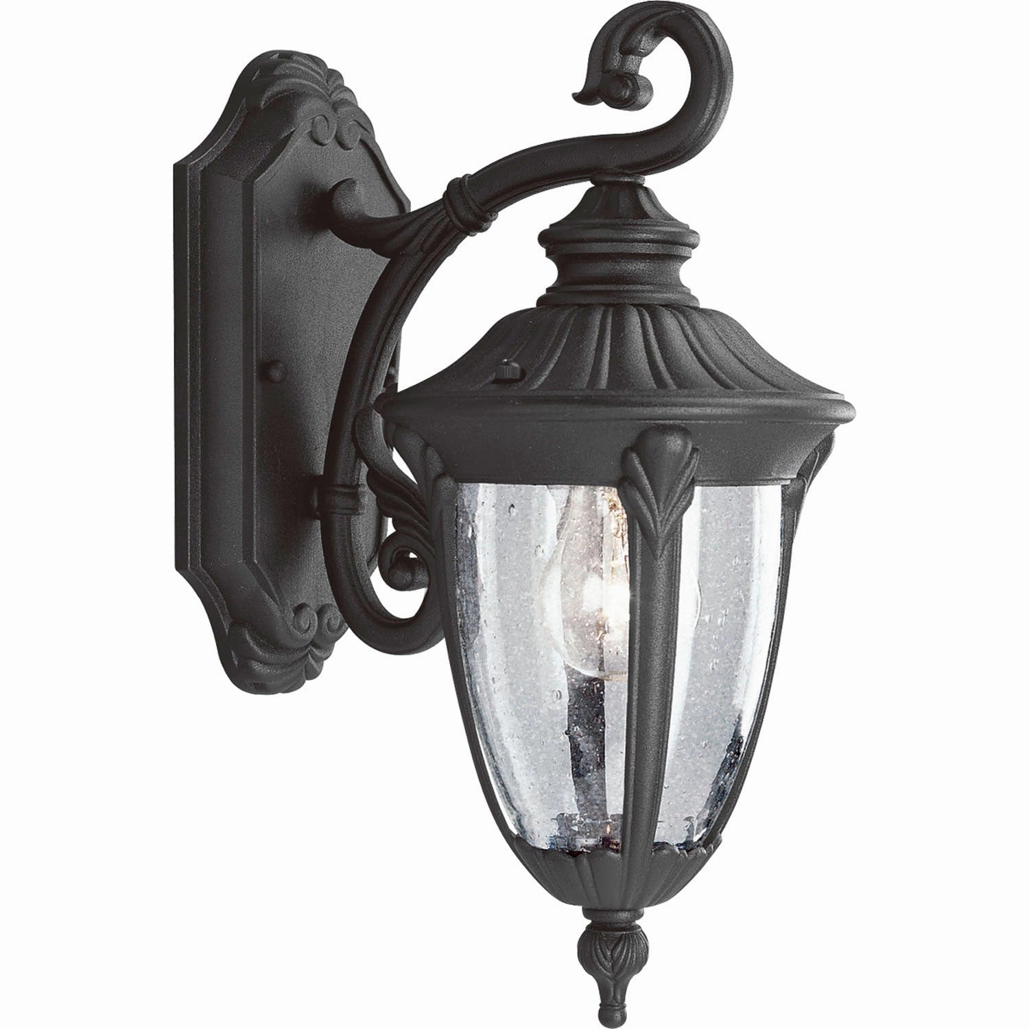 Meridian One Light Wall Lantern Textured BlackOutdoor wall sconces with motion sensor
