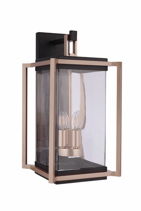Metalwork Four Light Outdoor Wall Lantern Midnight / Satin BrassOutdoor wall sconces with motion sensor