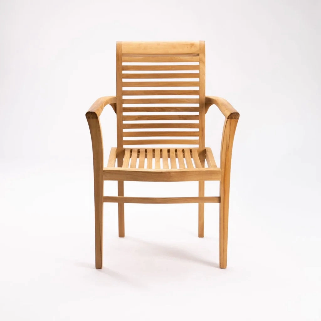 MILAN TEAK STACKING ARMCHAIR