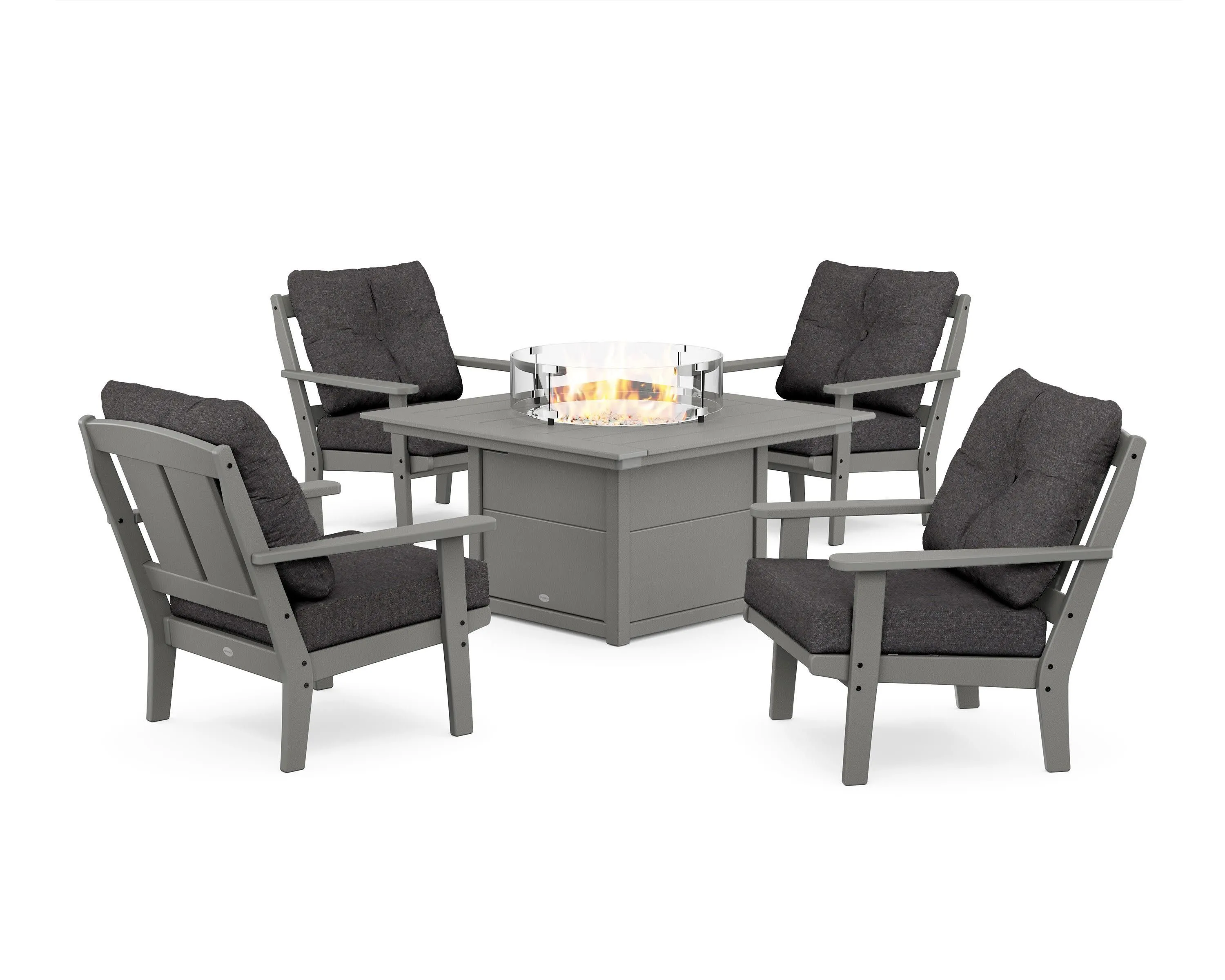 Mission 5-Piece Deep Seating Set with Fire Pit Table