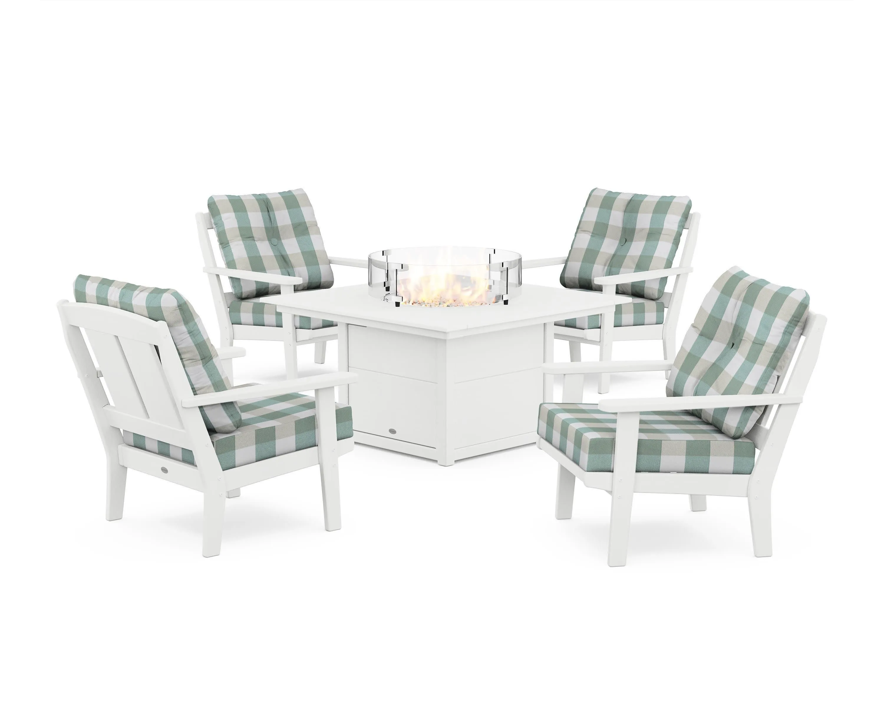 Mission 5-Piece Deep Seating Set with Fire Pit Table