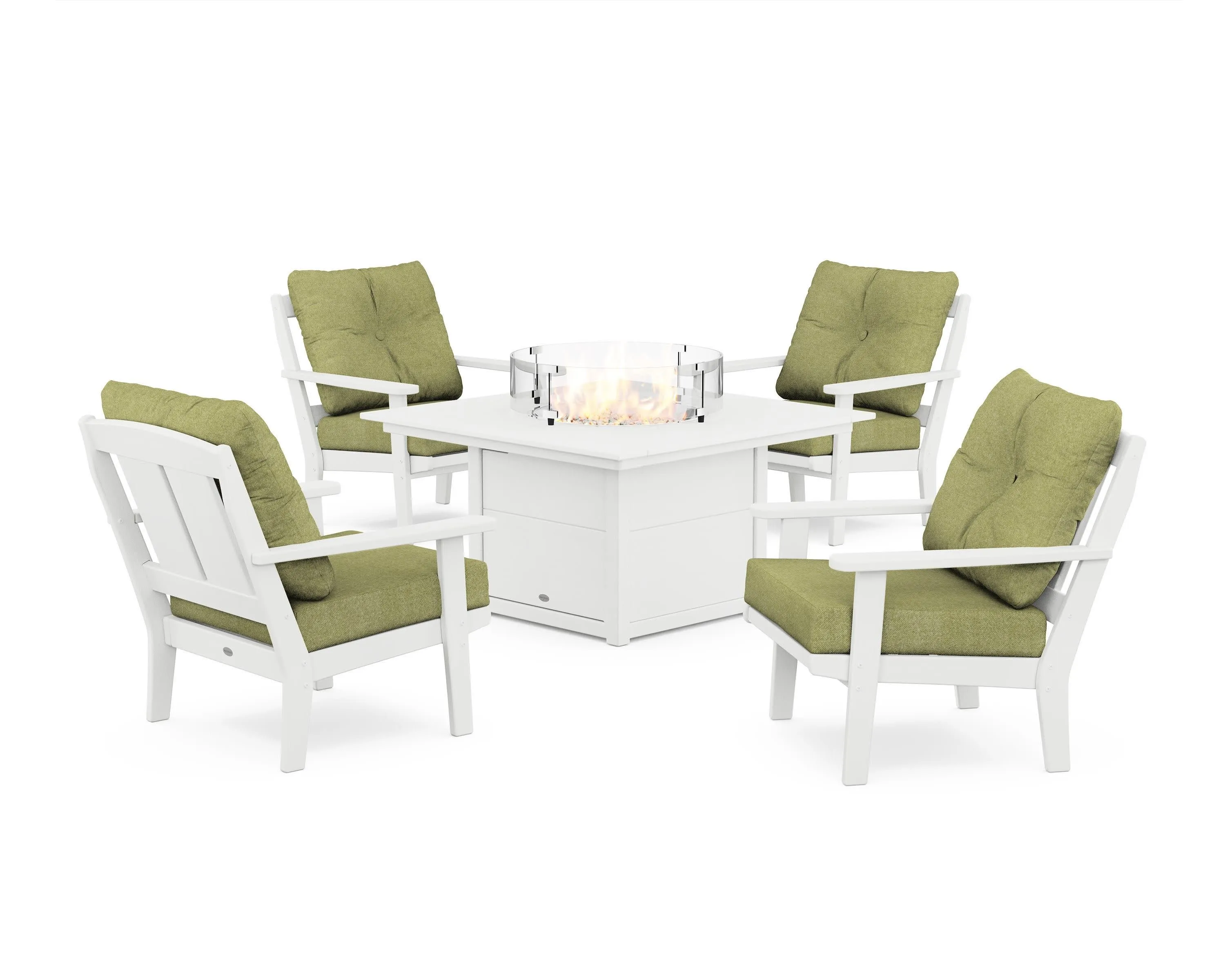 Mission 5-Piece Deep Seating Set with Fire Pit Table