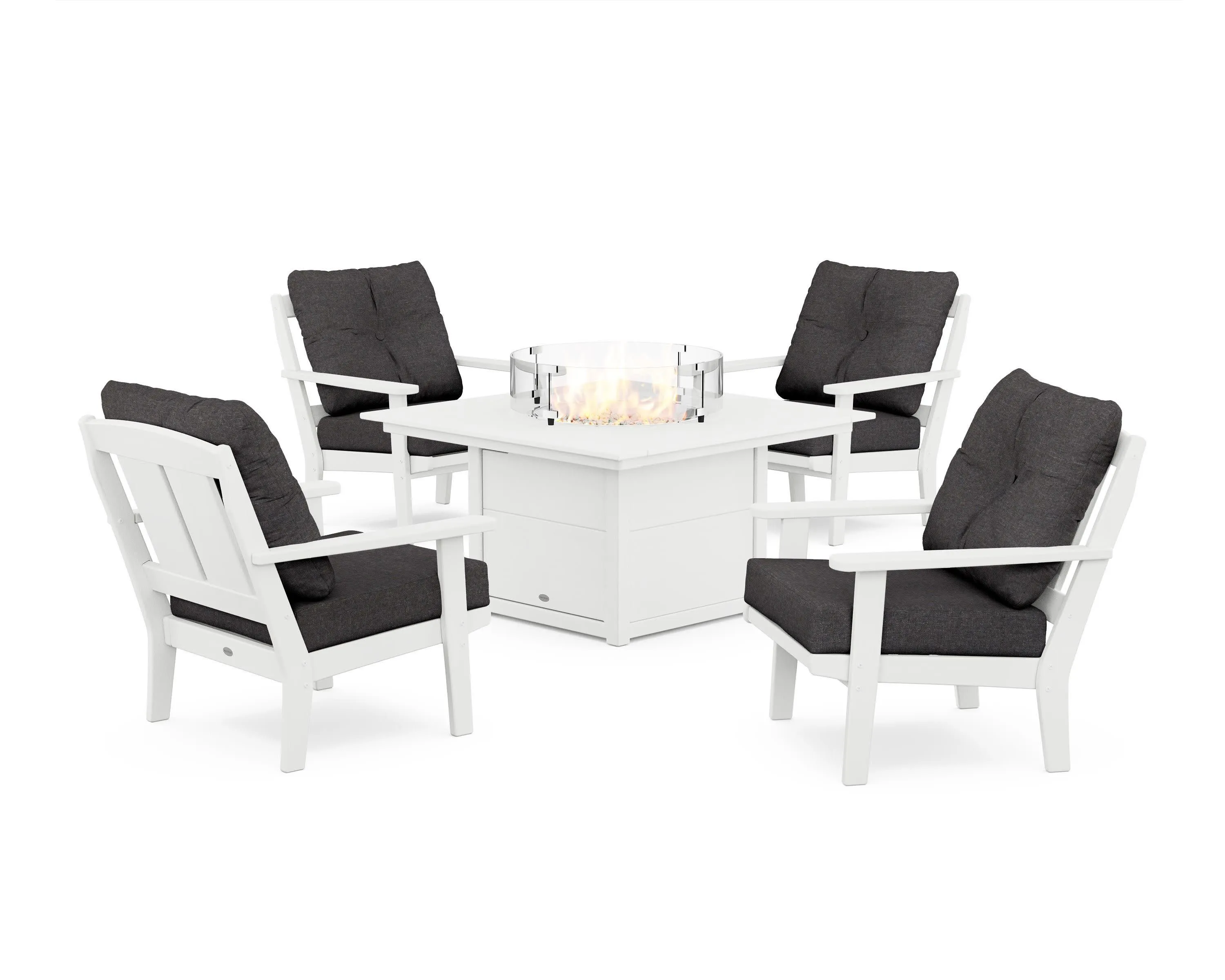 Mission 5-Piece Deep Seating Set with Fire Pit Table