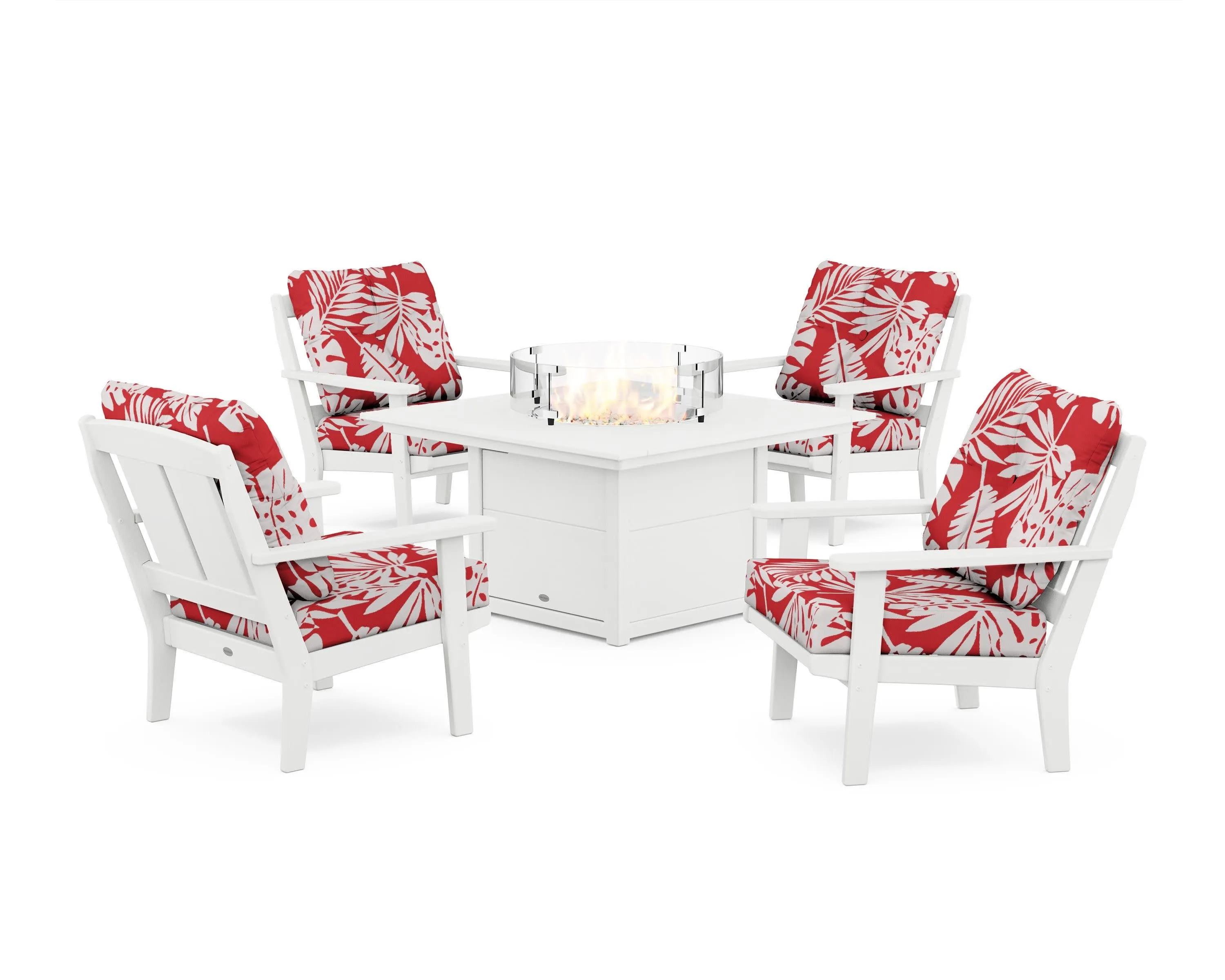 Mission 5-Piece Deep Seating Set with Fire Pit Table