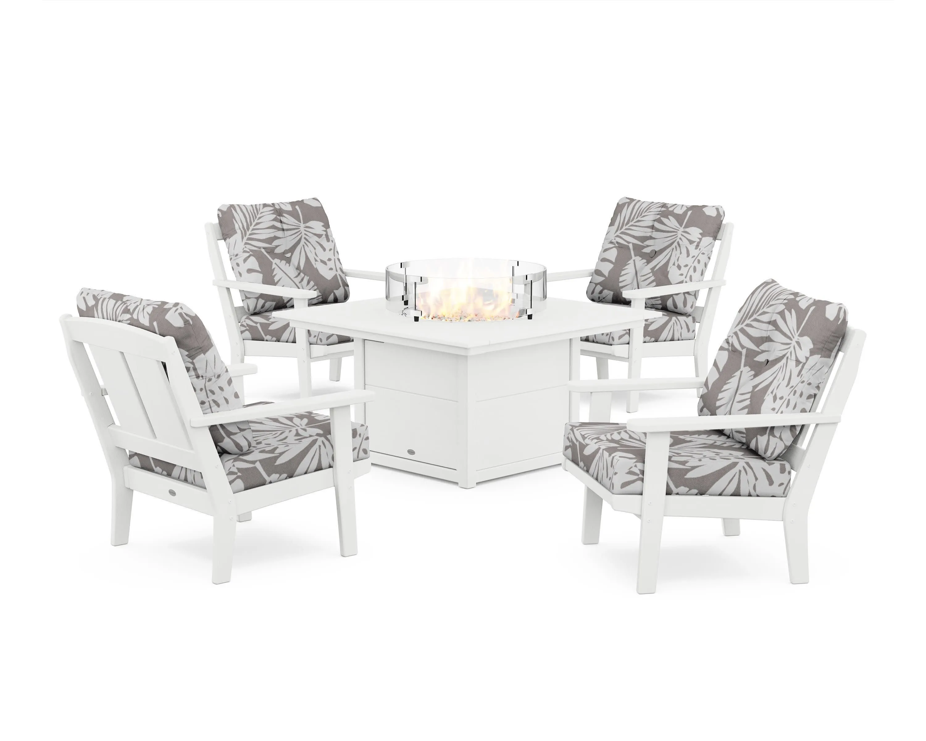 Mission 5-Piece Deep Seating Set with Fire Pit Table