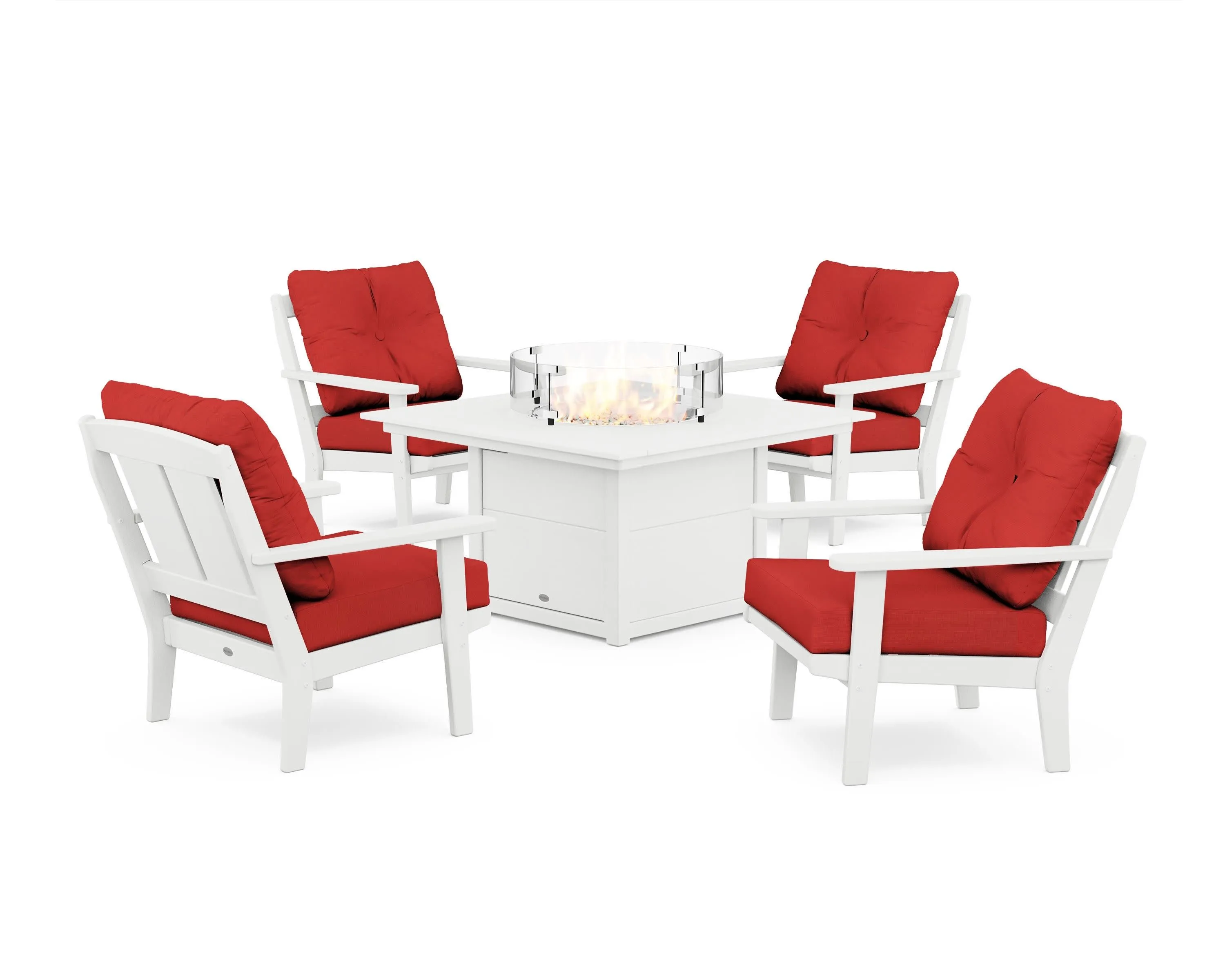 Mission 5-Piece Deep Seating Set with Fire Pit Table