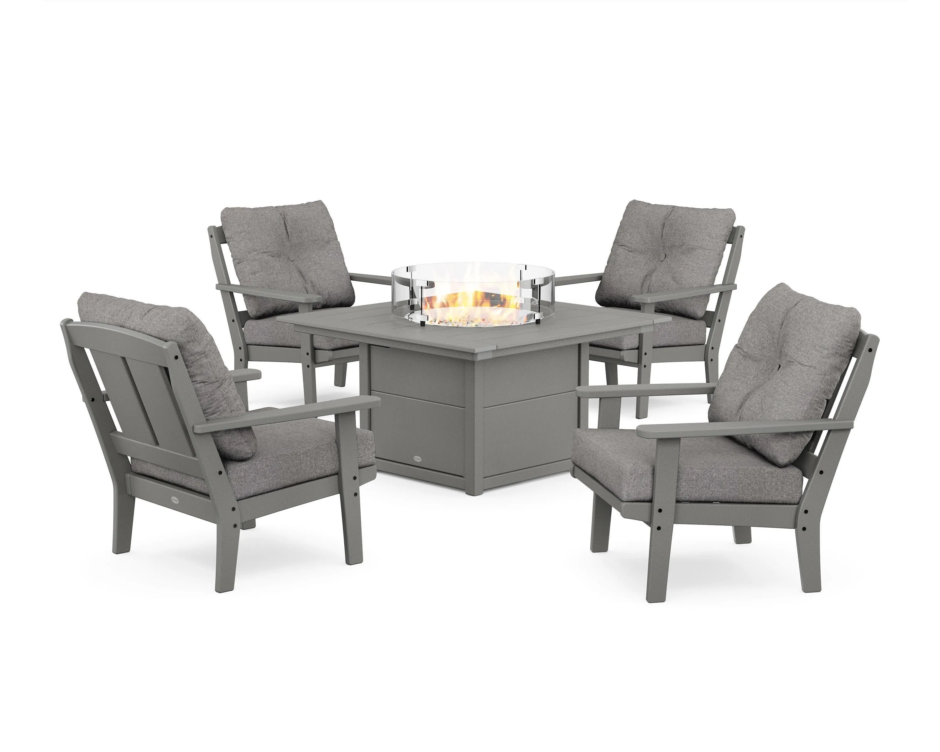 Mission 5-Piece Deep Seating Set with Fire Pit Table