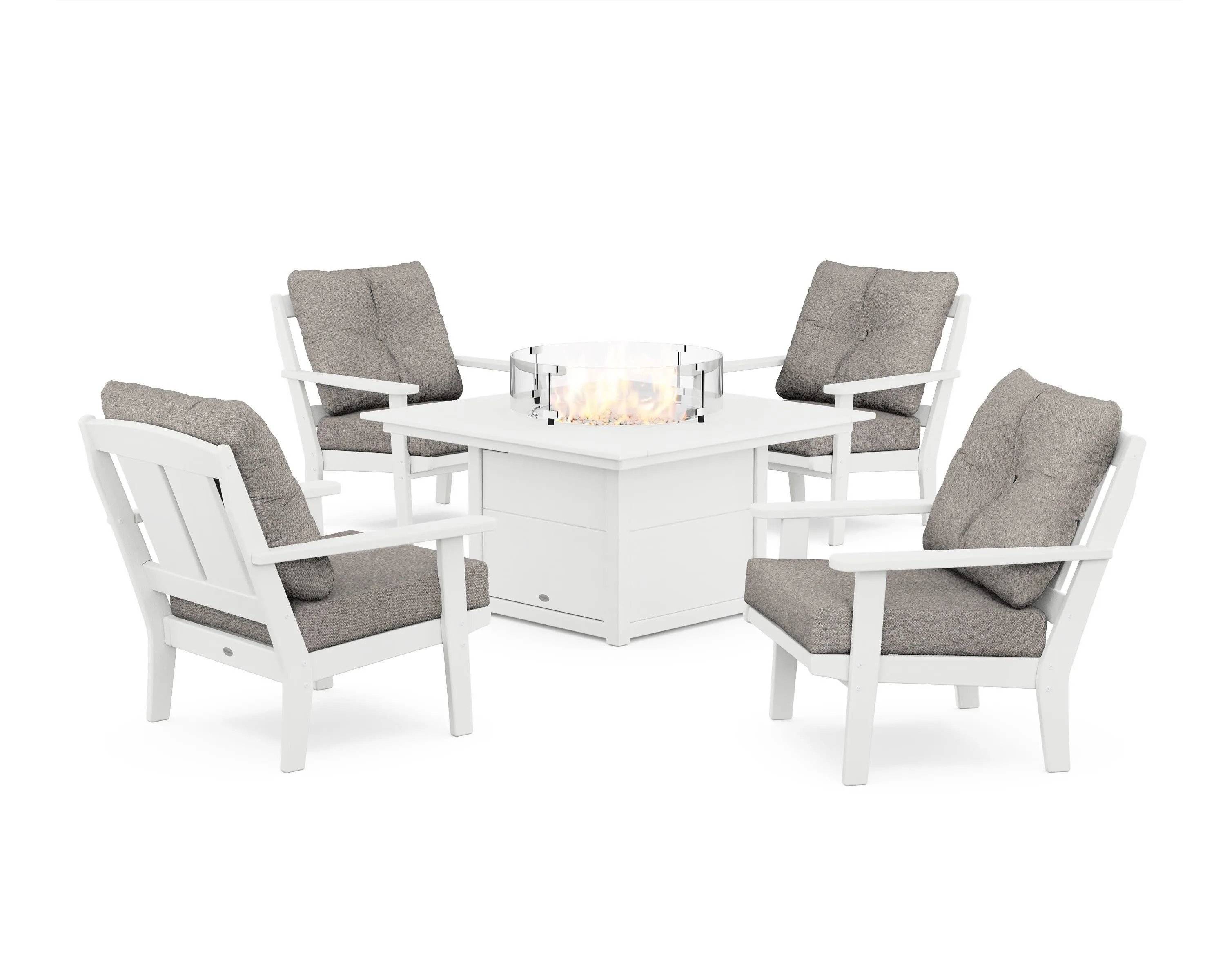 Mission 5-Piece Deep Seating Set with Fire Pit Table