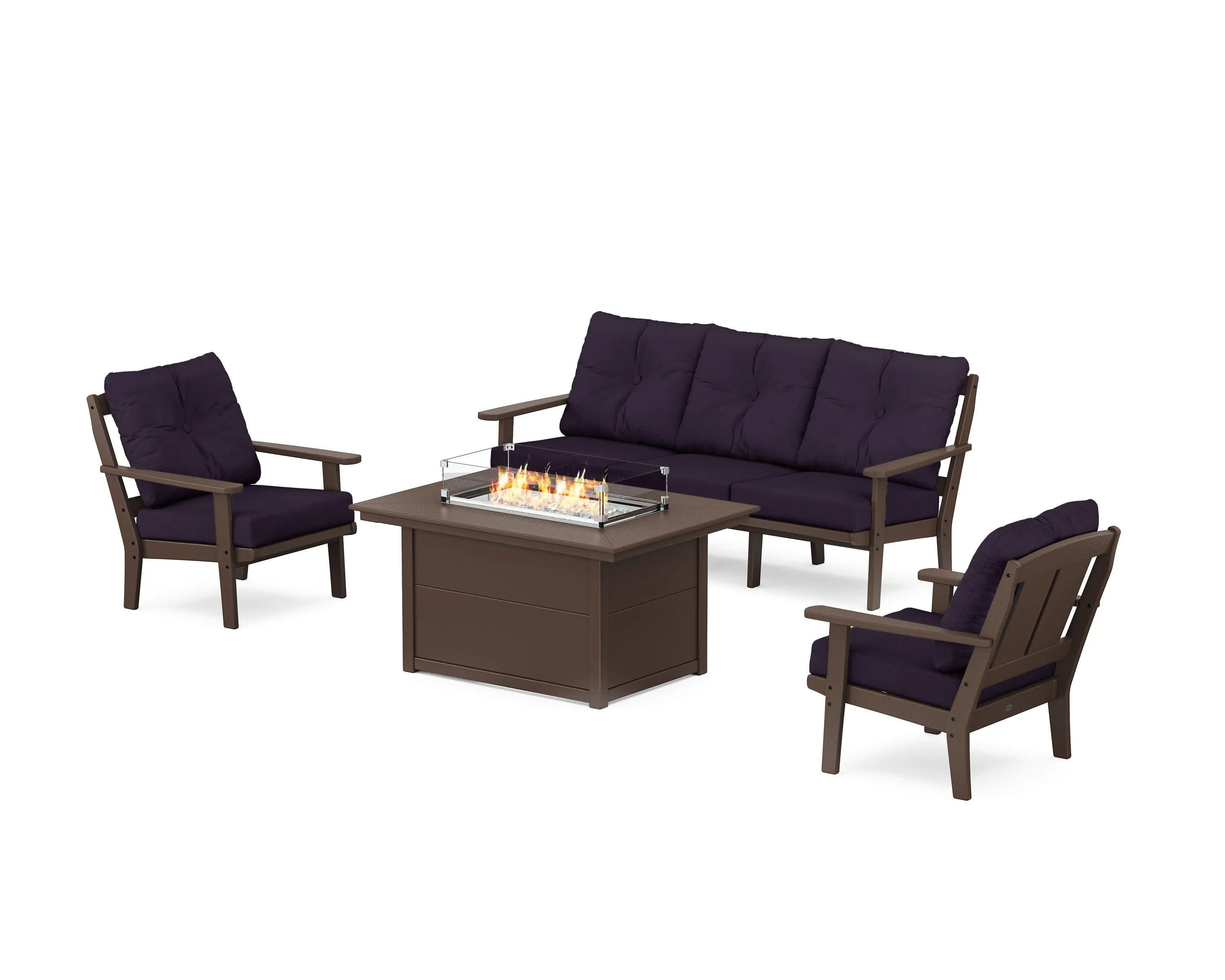 Mission Deep Seating Fire Pit Table Set