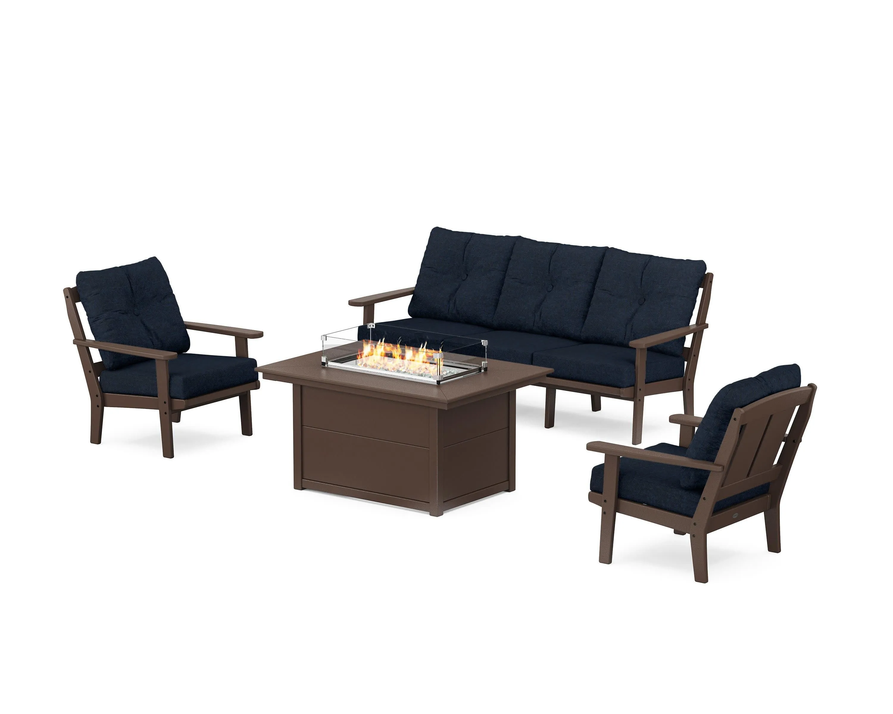 Mission Deep Seating Fire Pit Table Set