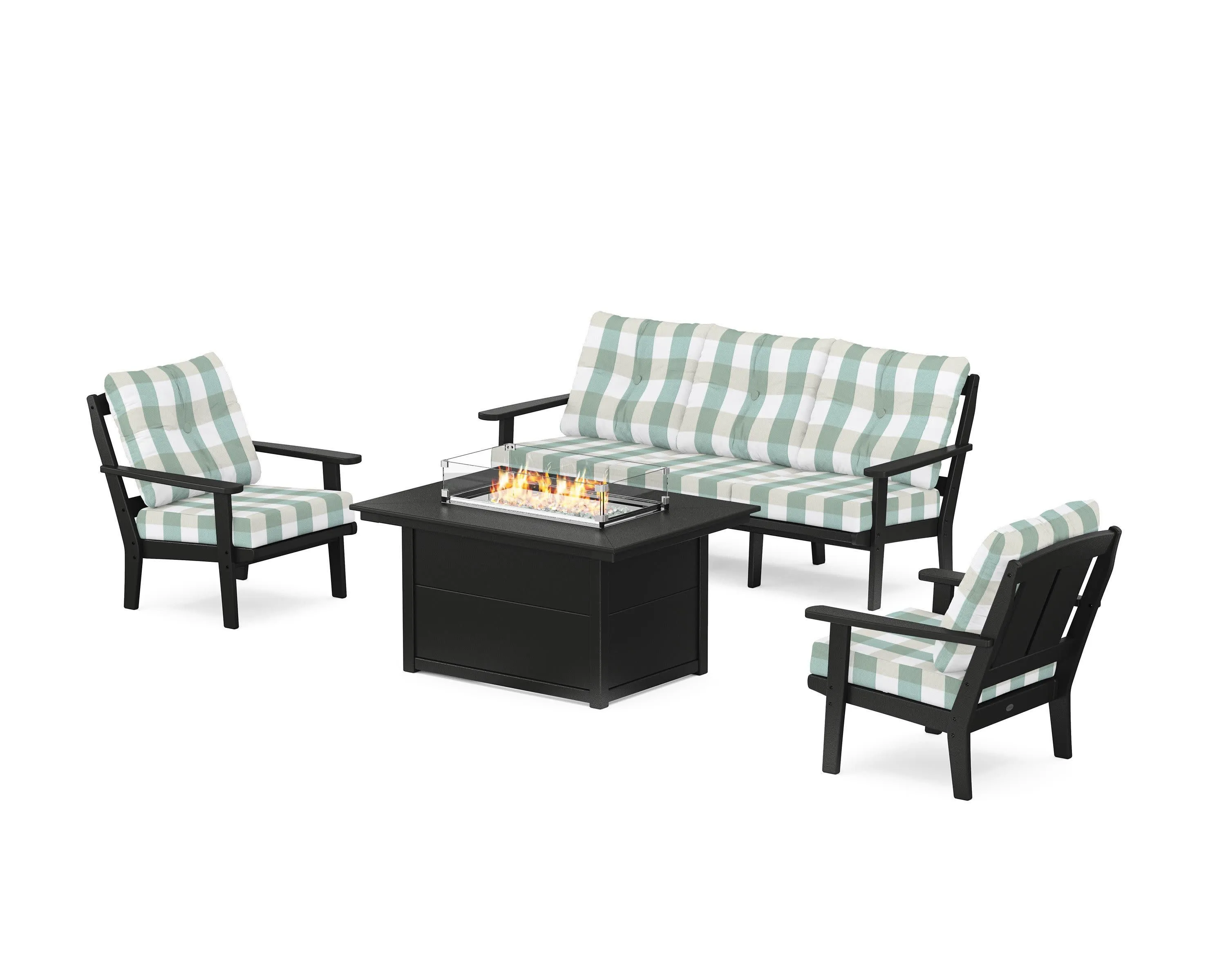 Mission Deep Seating Fire Pit Table Set