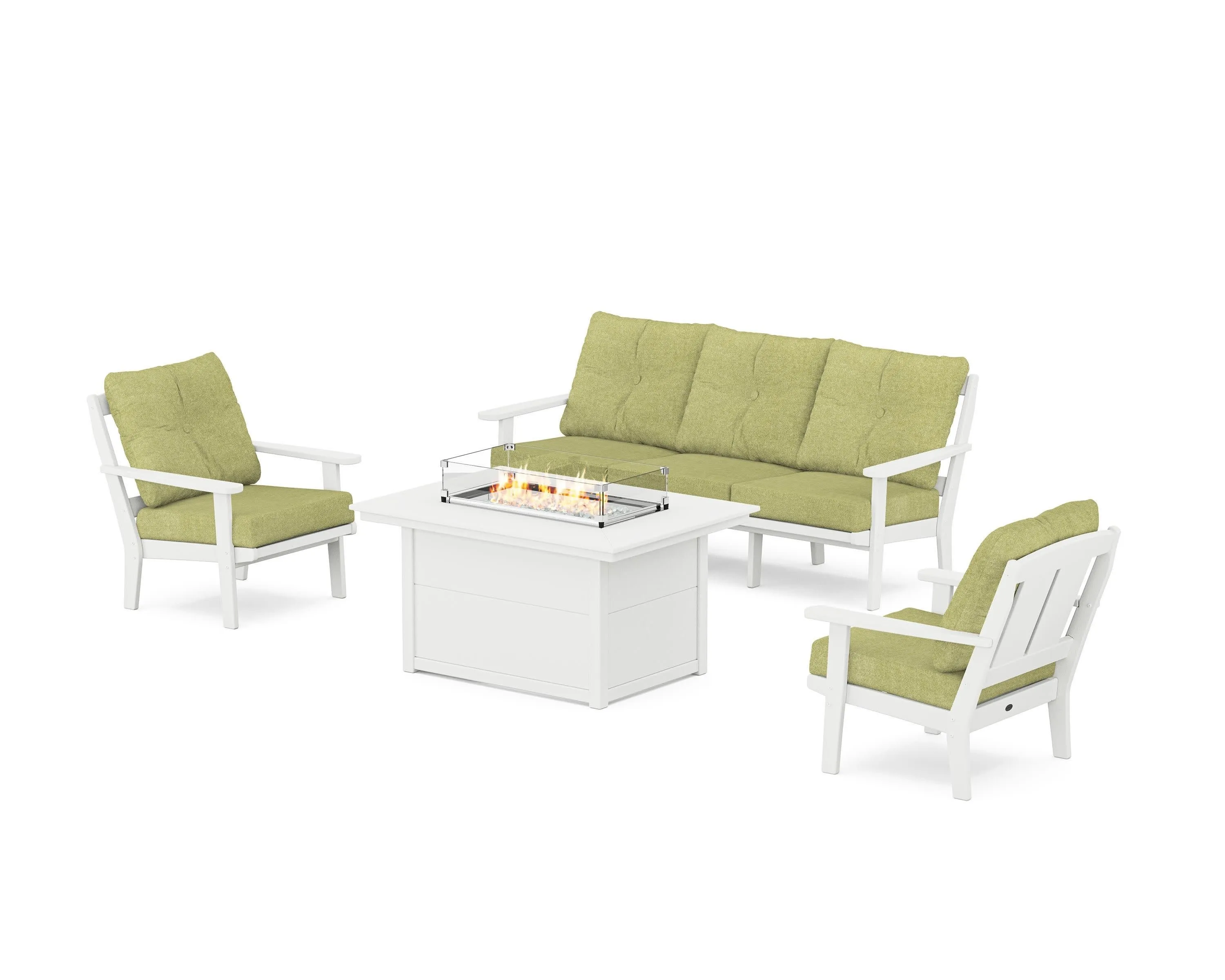 Mission Deep Seating Fire Pit Table Set