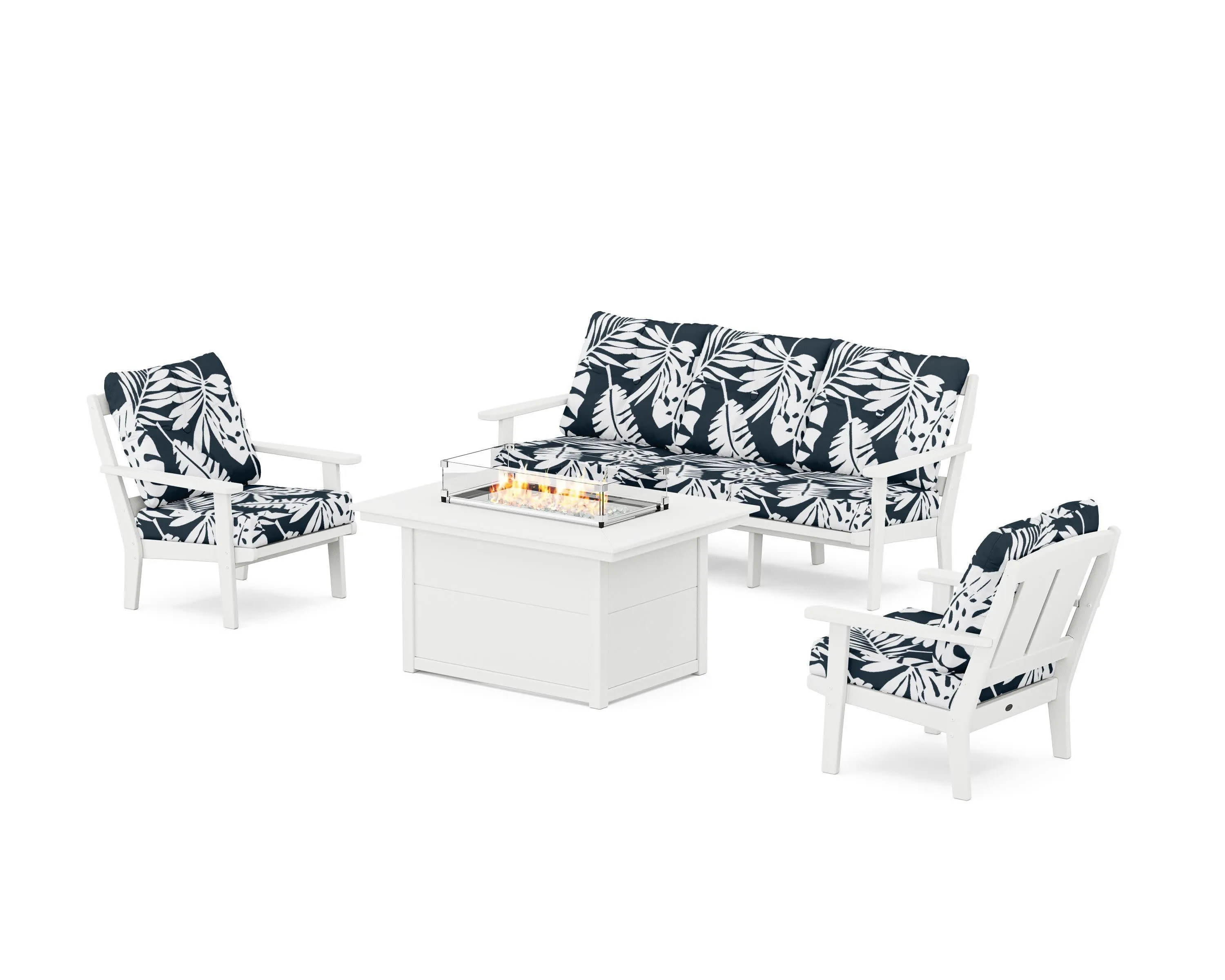 Mission Deep Seating Fire Pit Table Set