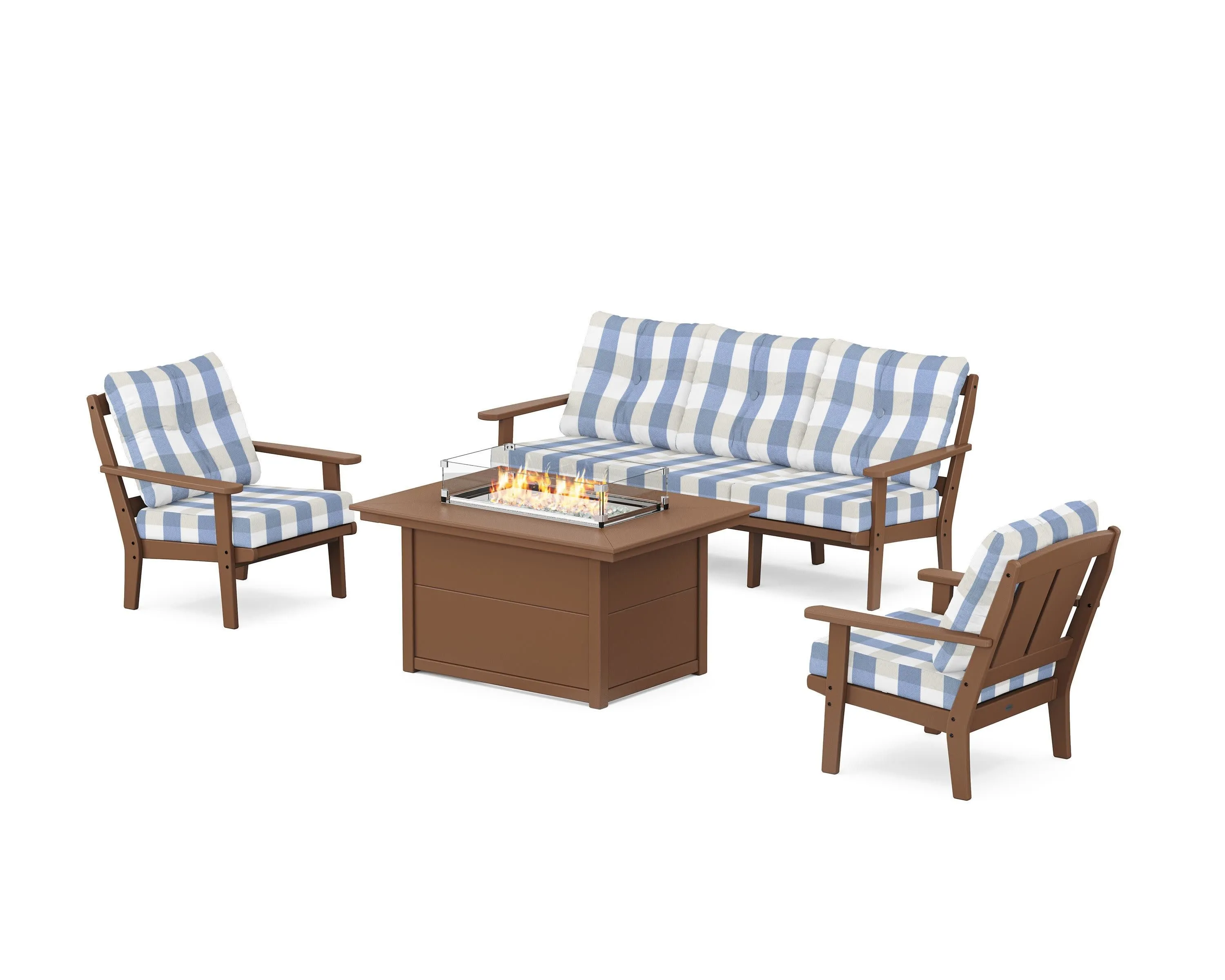 Mission Deep Seating Fire Pit Table Set