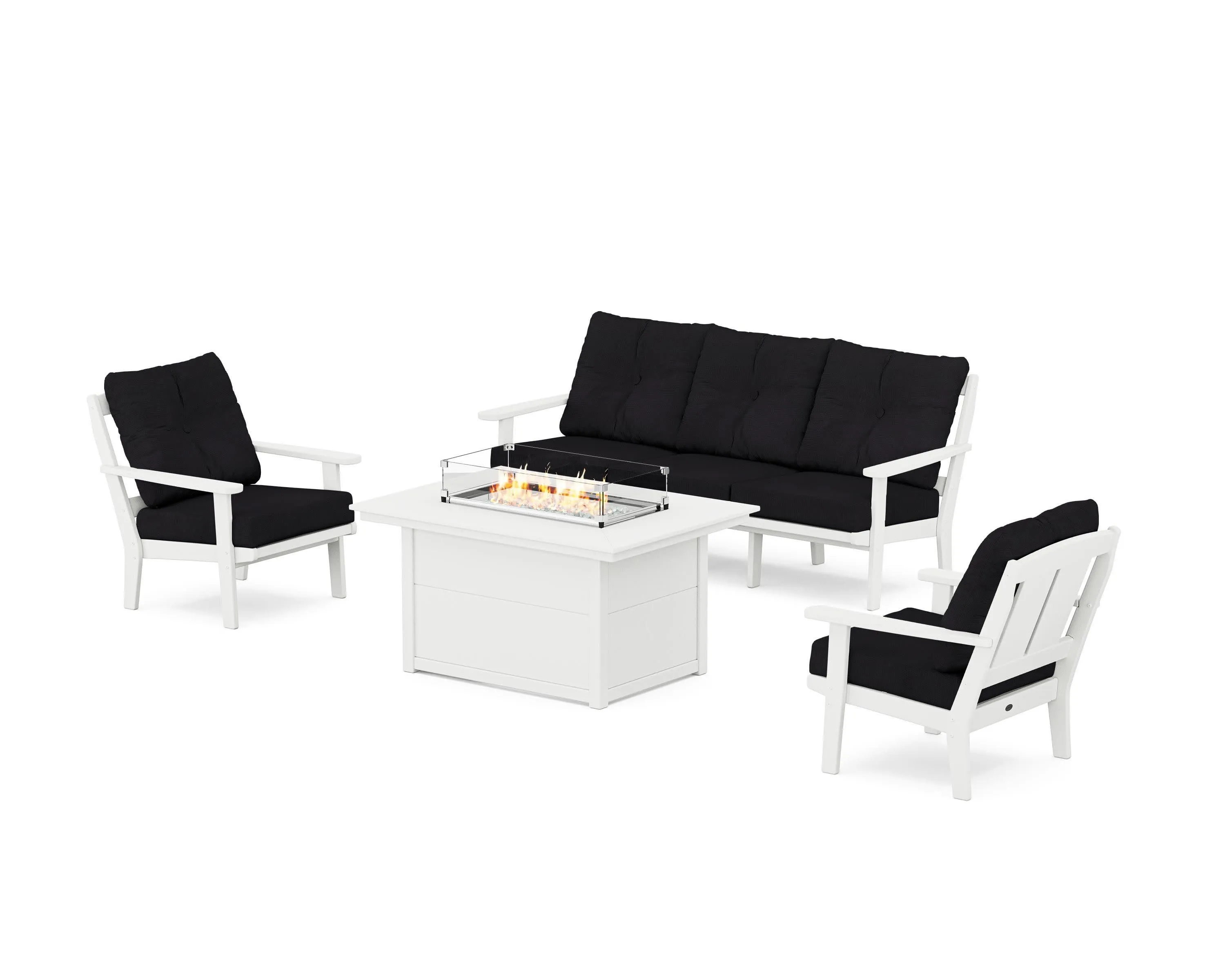 Mission Deep Seating Fire Pit Table Set