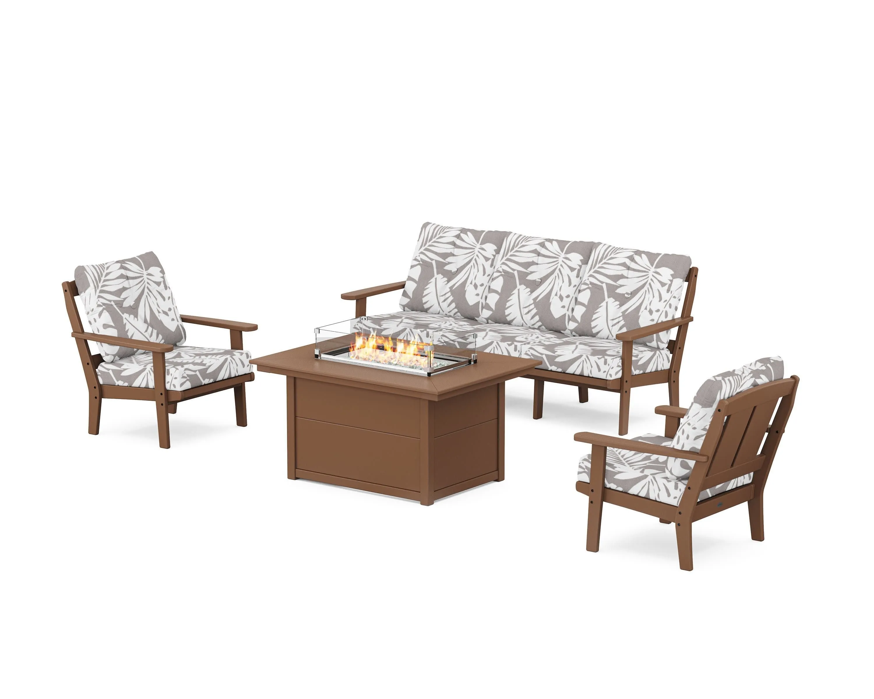 Mission Deep Seating Fire Pit Table Set