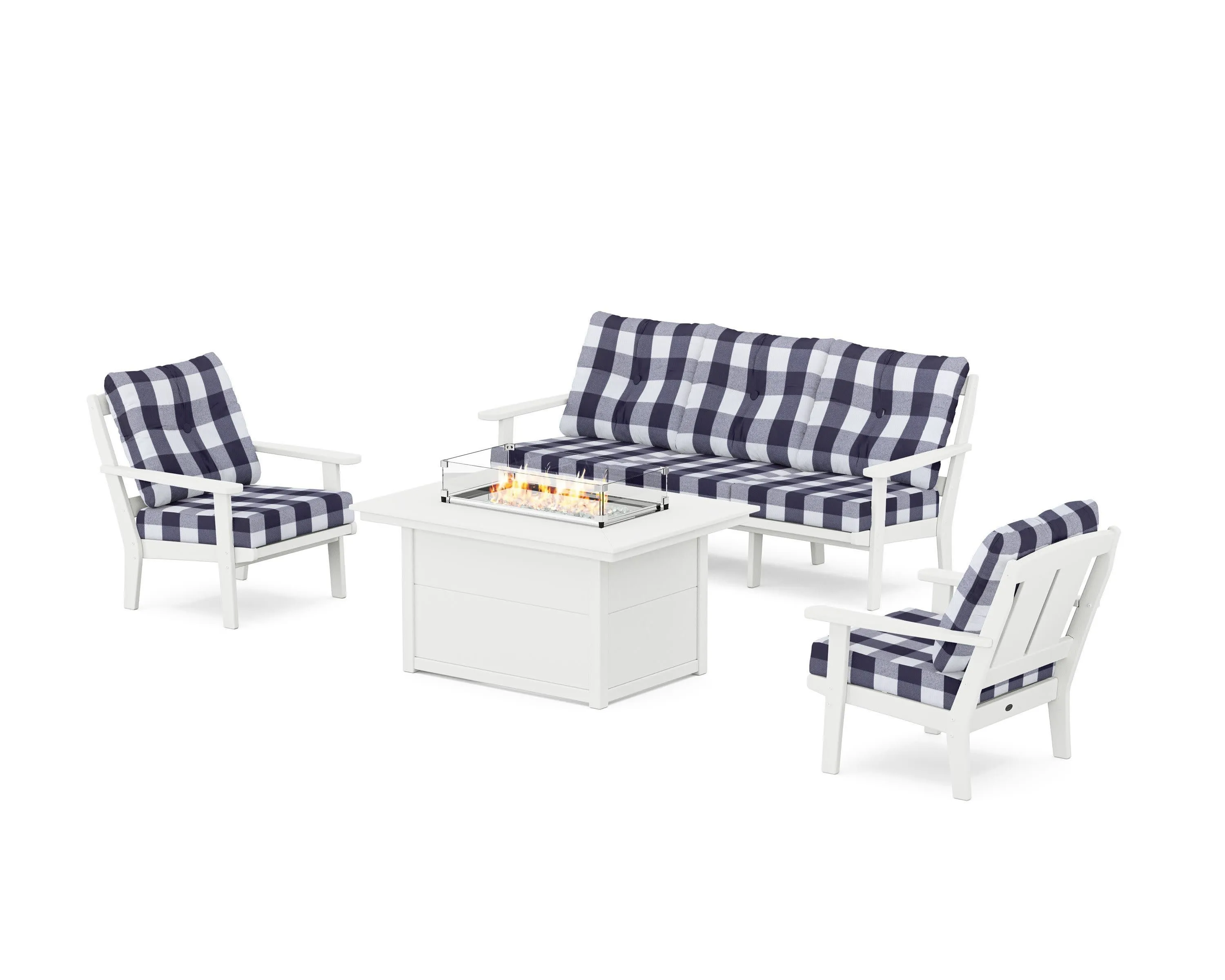 Mission Deep Seating Fire Pit Table Set