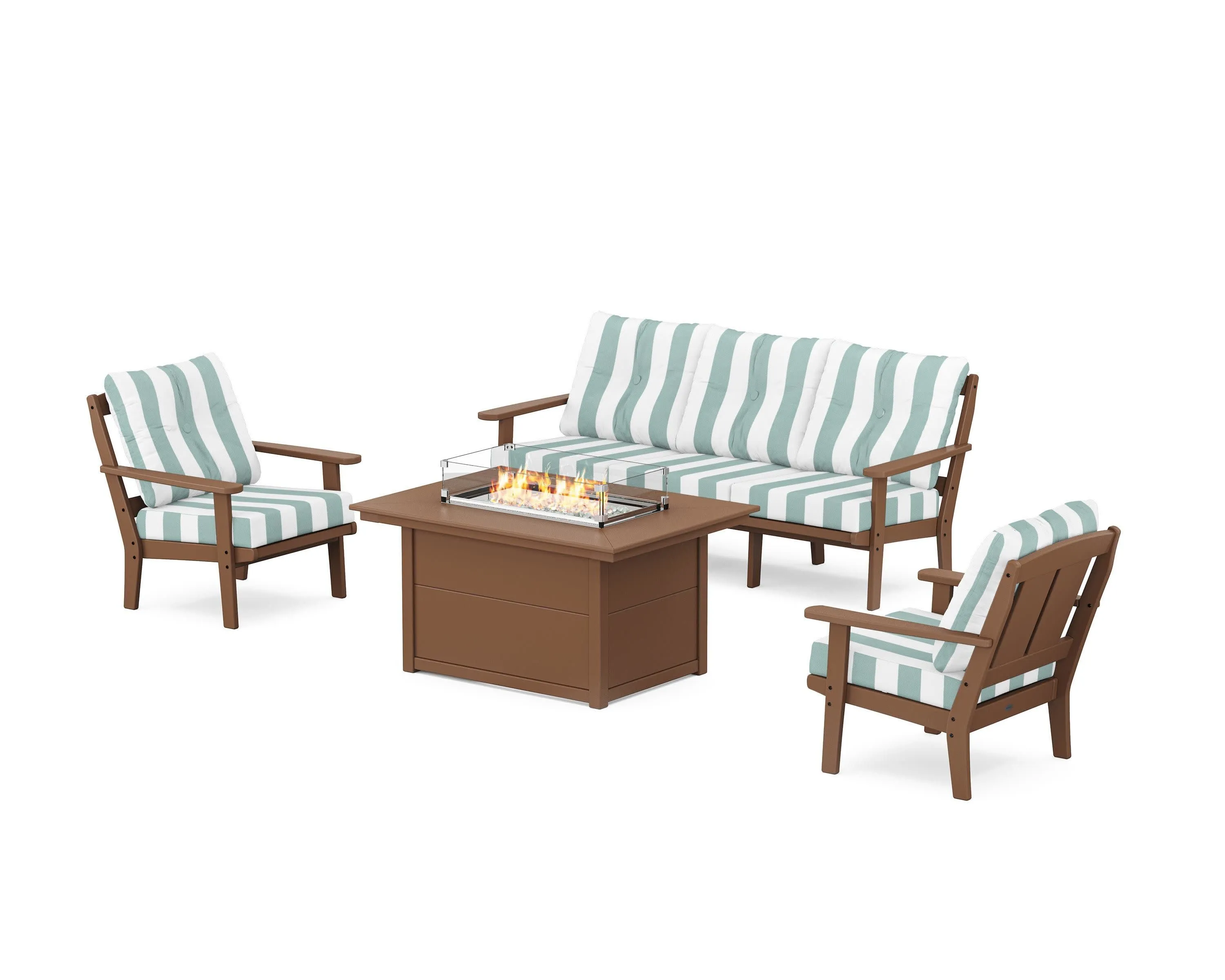 Mission Deep Seating Fire Pit Table Set