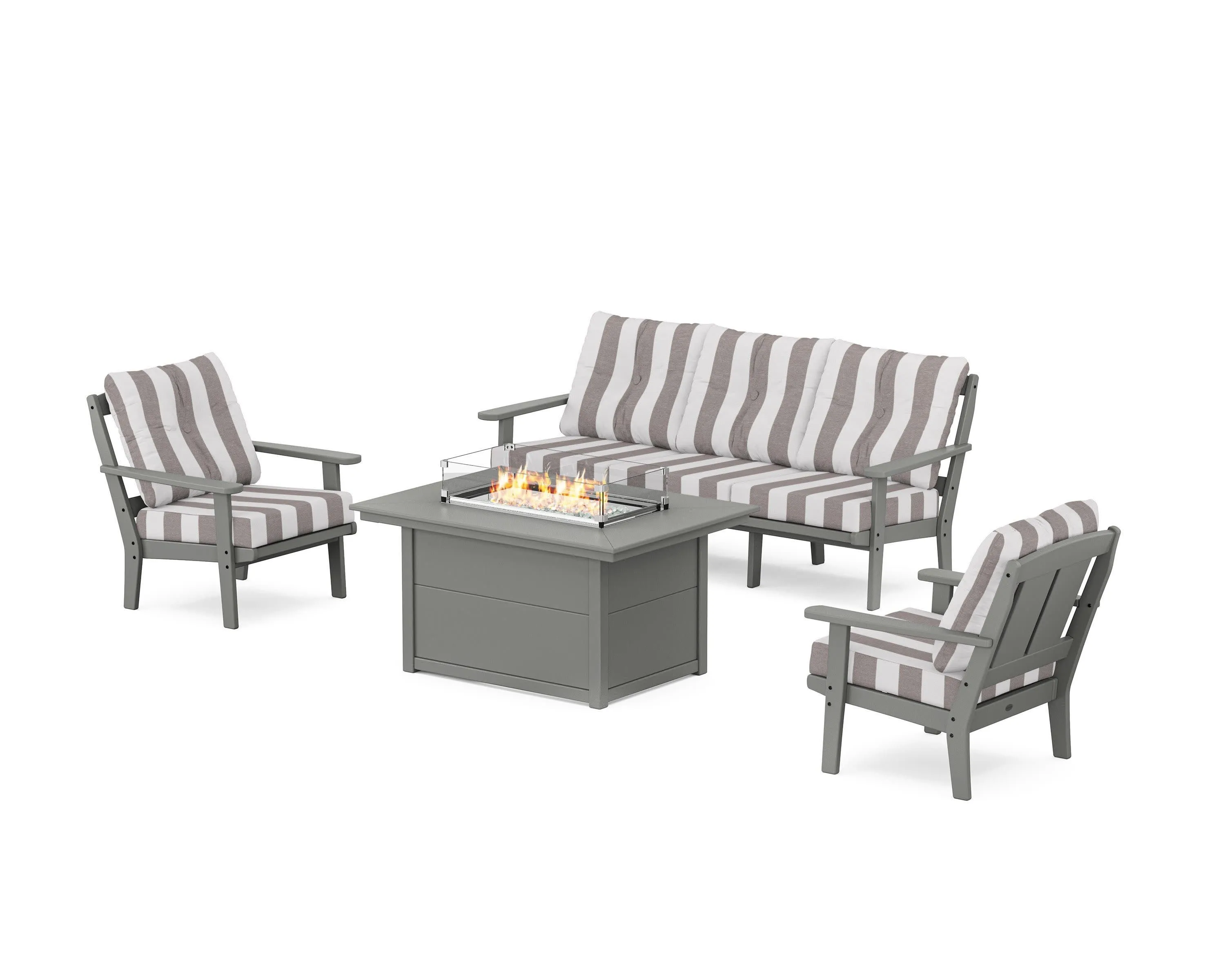 Mission Deep Seating Fire Pit Table Set