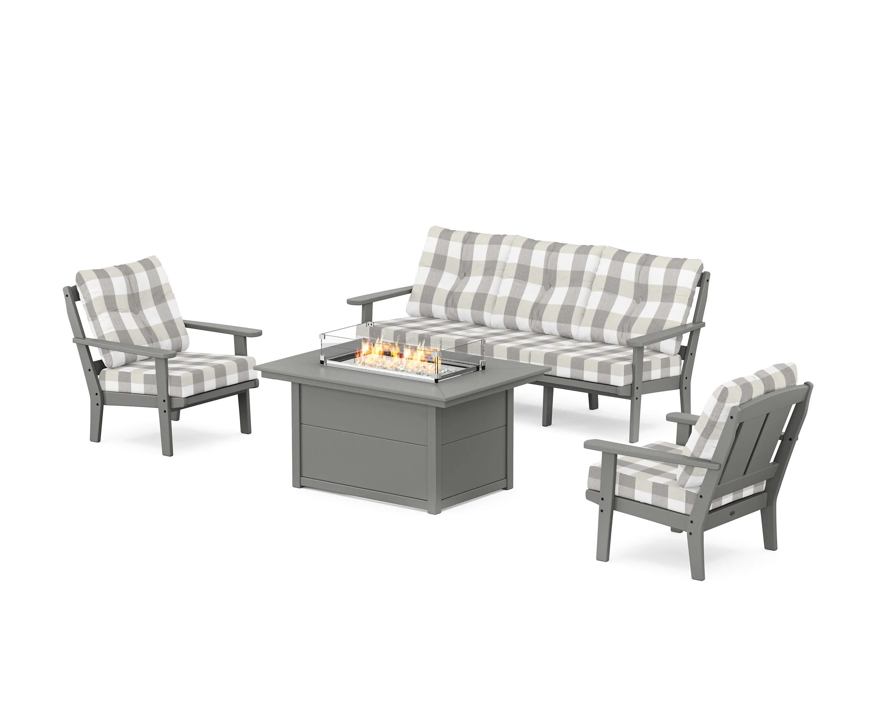 Mission Deep Seating Fire Pit Table Set
