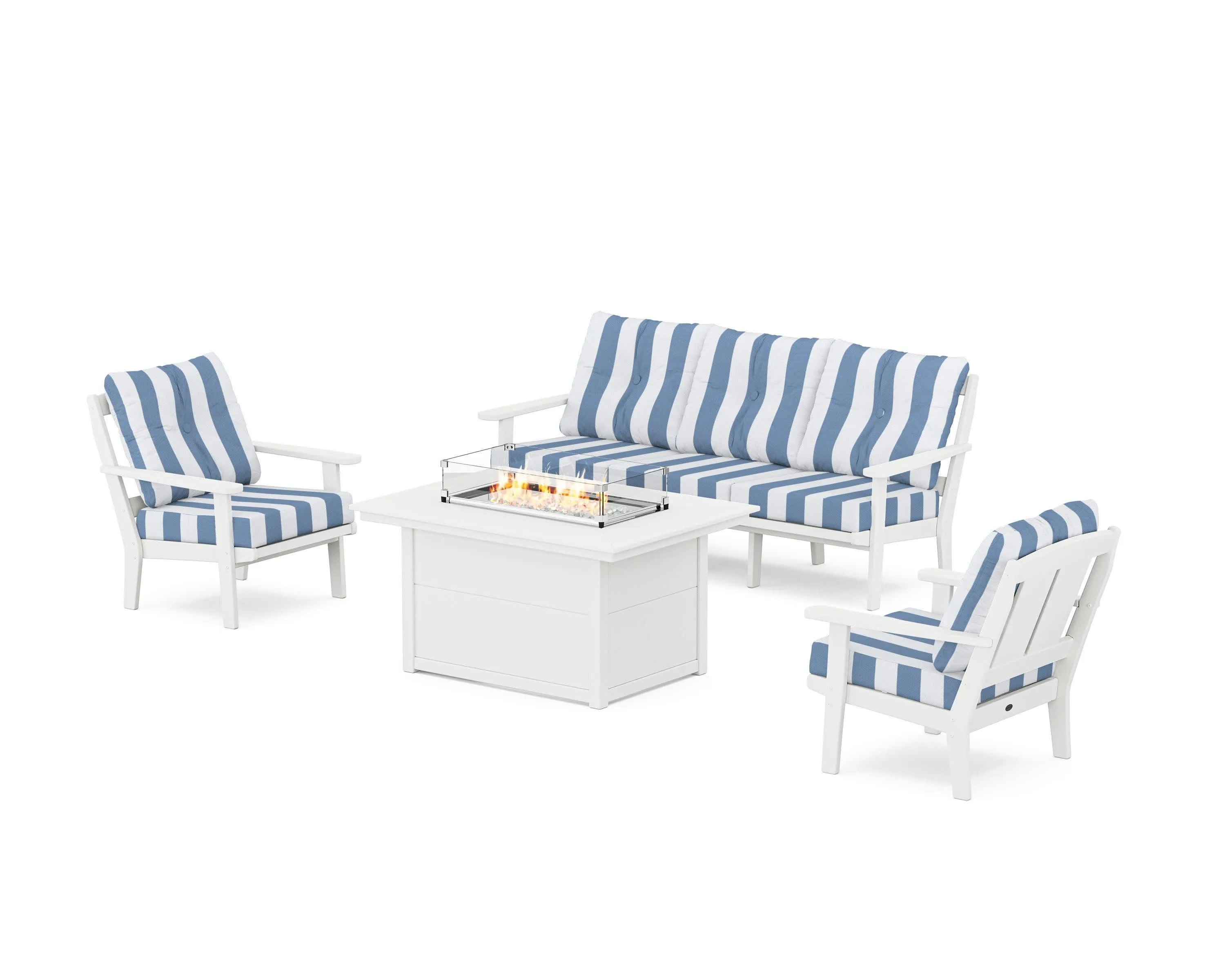 Mission Deep Seating Fire Pit Table Set