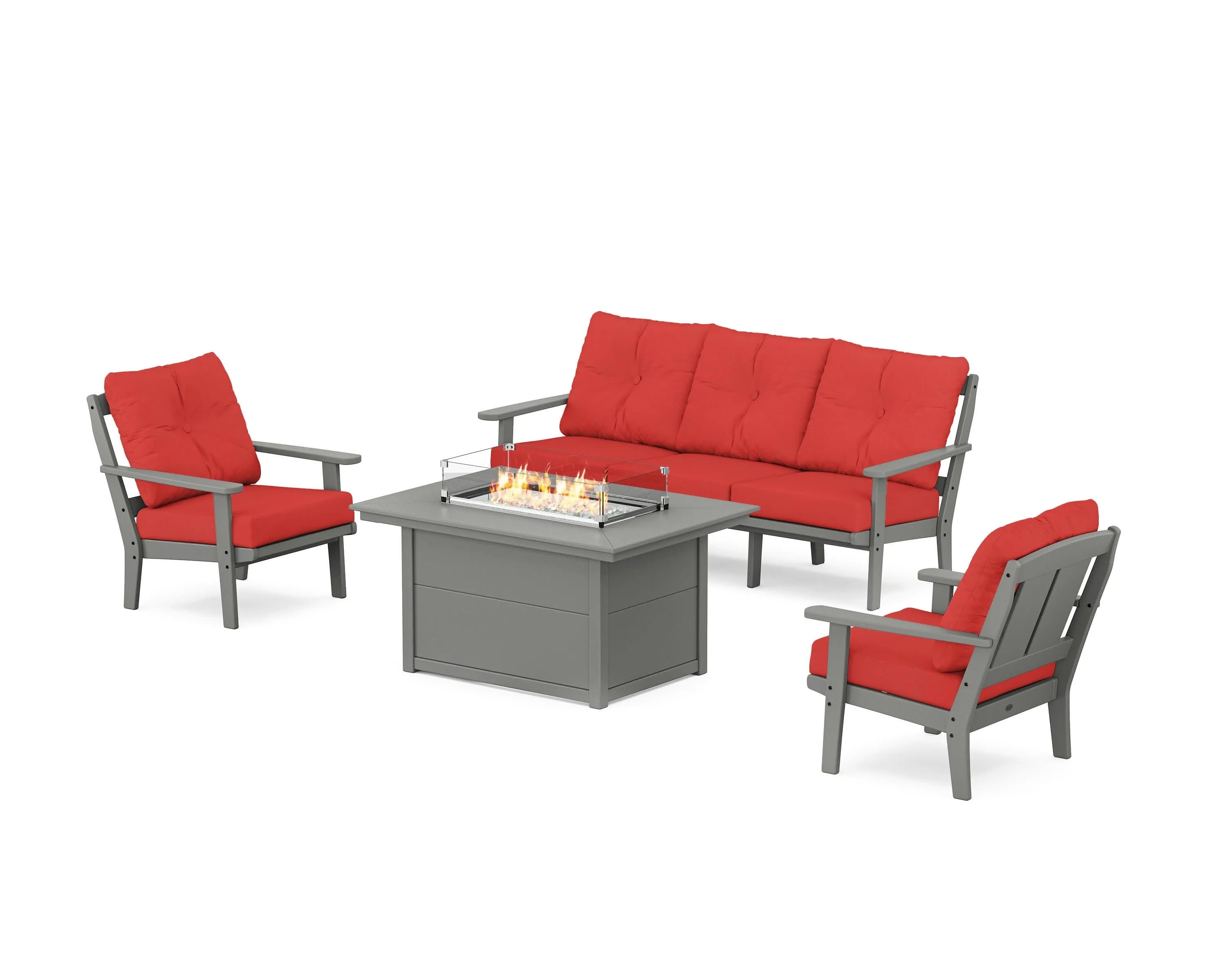Mission Deep Seating Fire Pit Table Set