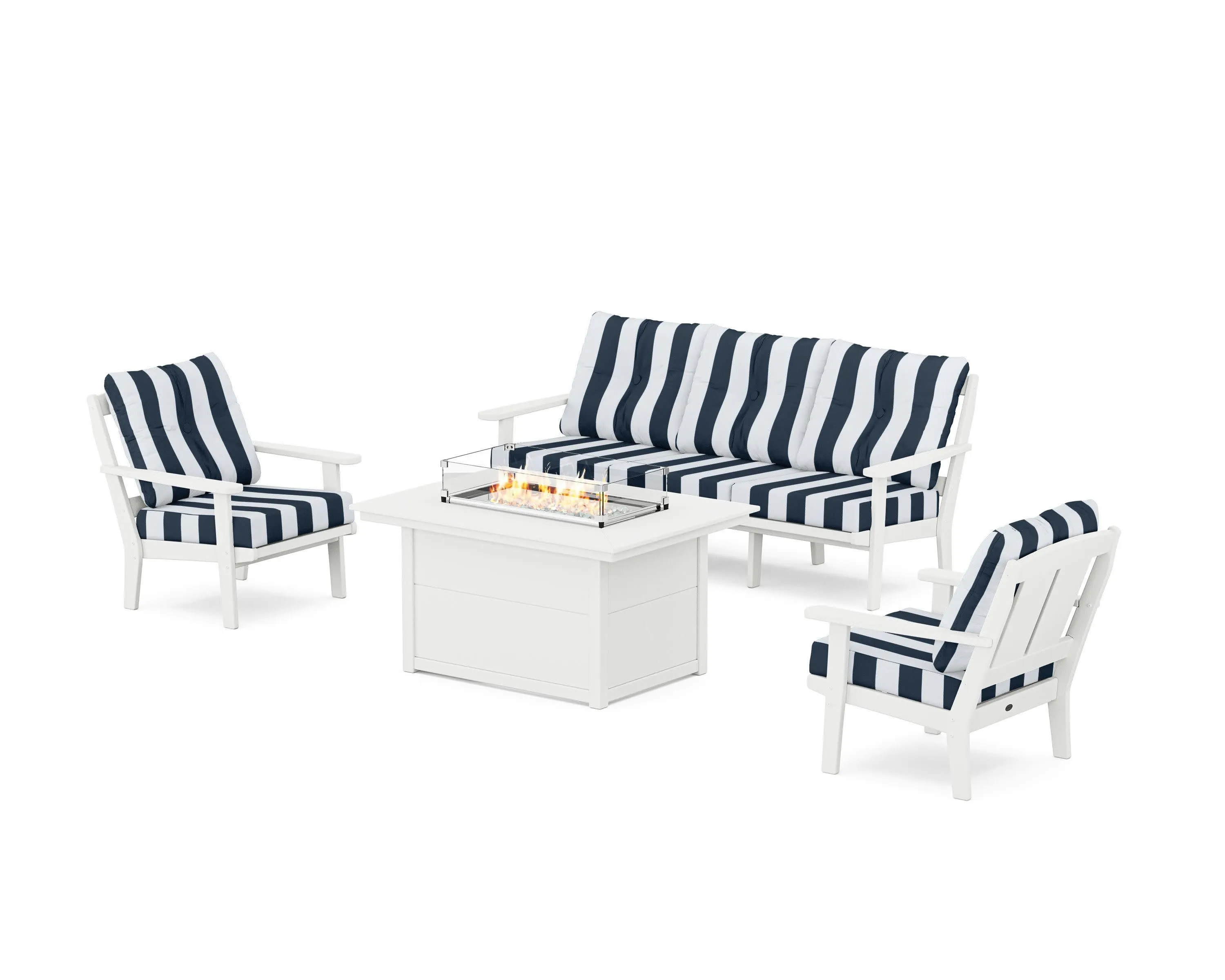 Mission Deep Seating Fire Pit Table Set