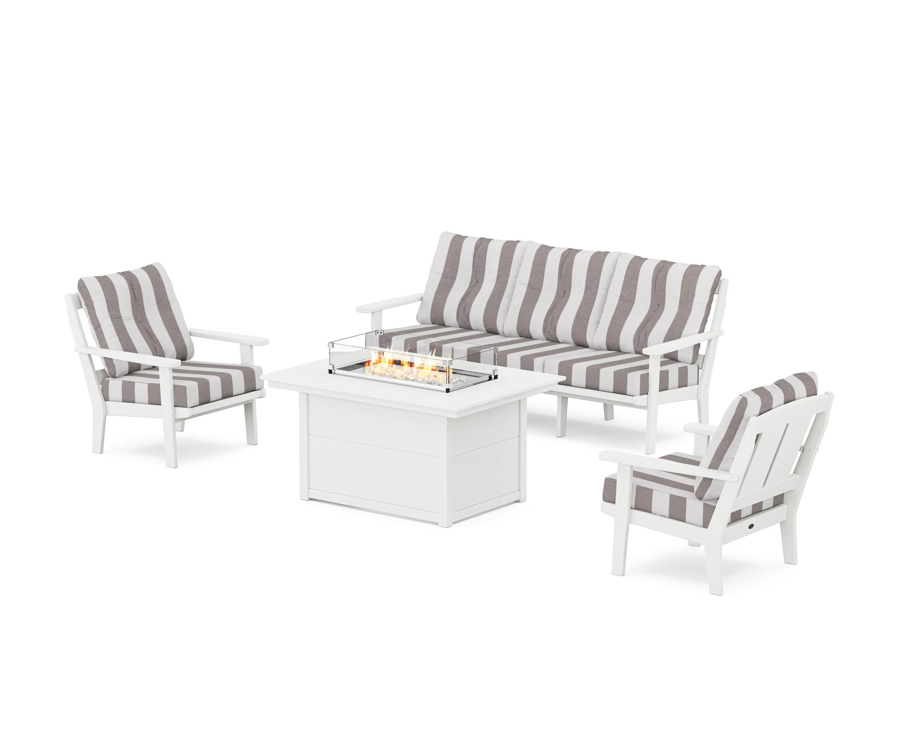 Mission Deep Seating Fire Pit Table Set
