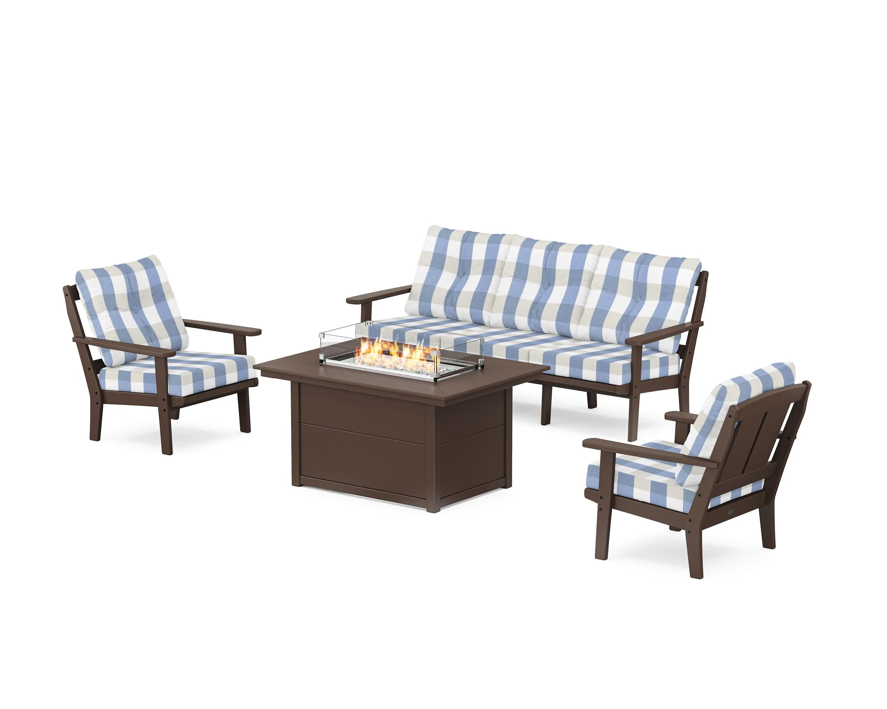Mission Deep Seating Fire Pit Table Set