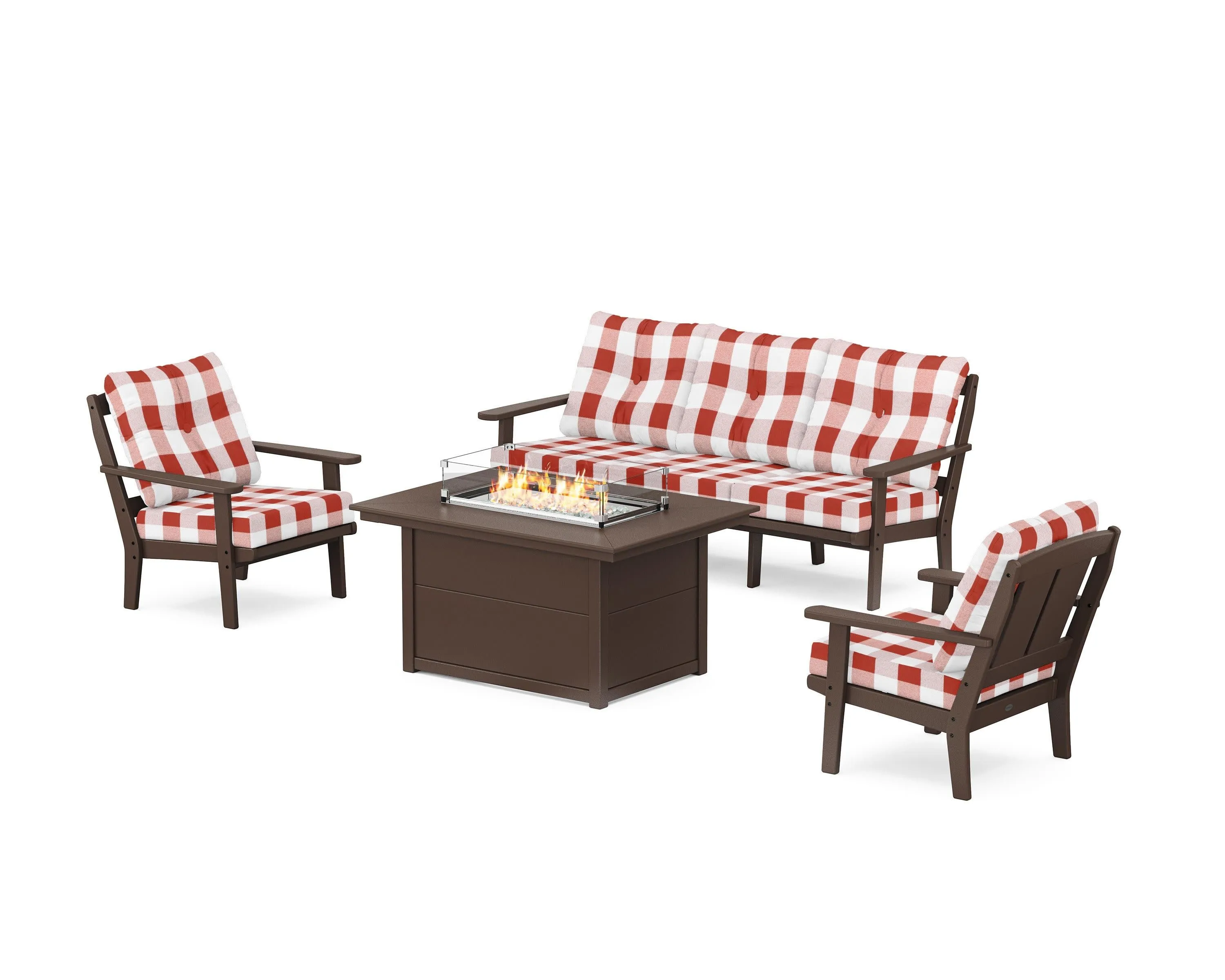 Mission Deep Seating Fire Pit Table Set