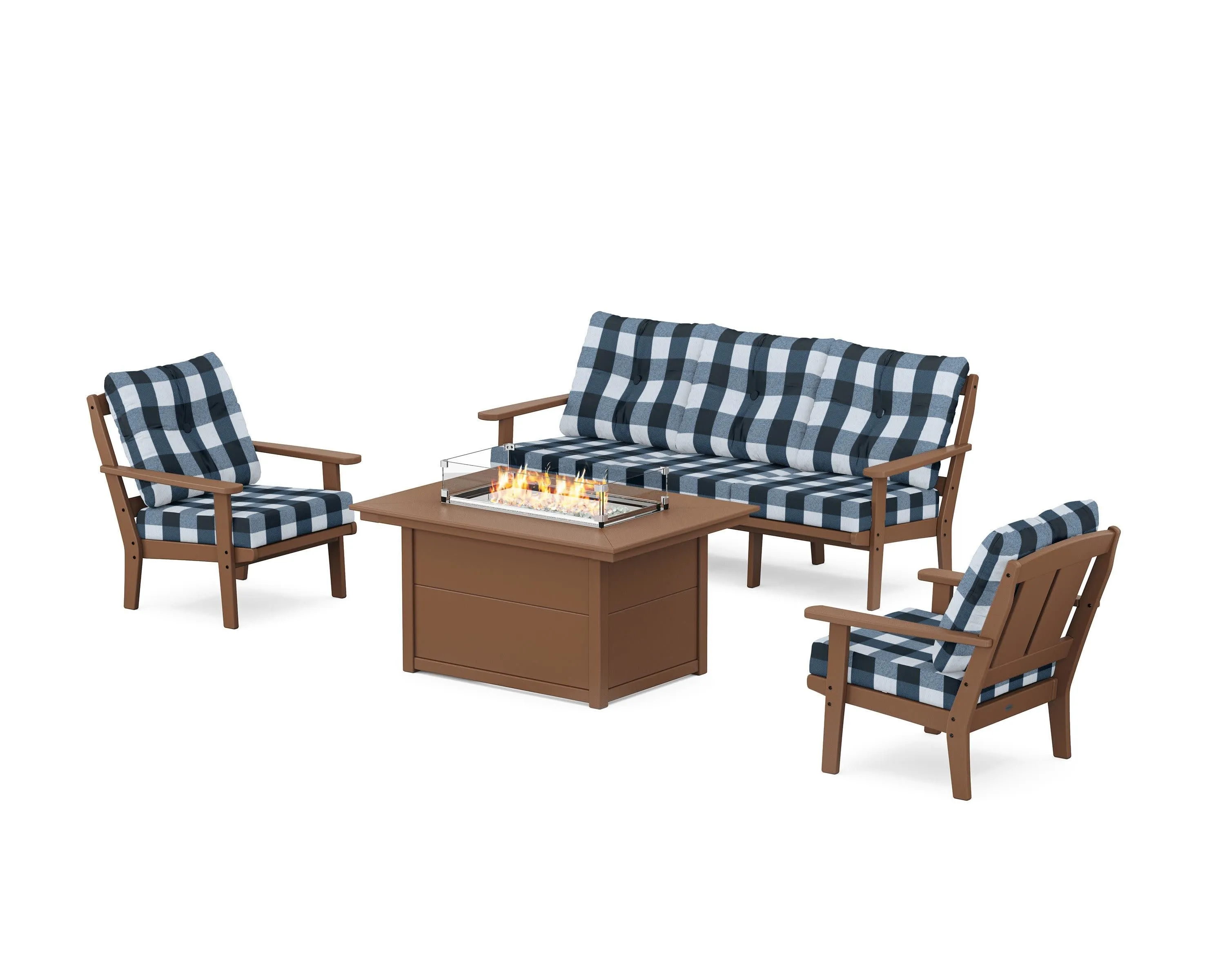 Mission Deep Seating Fire Pit Table Set