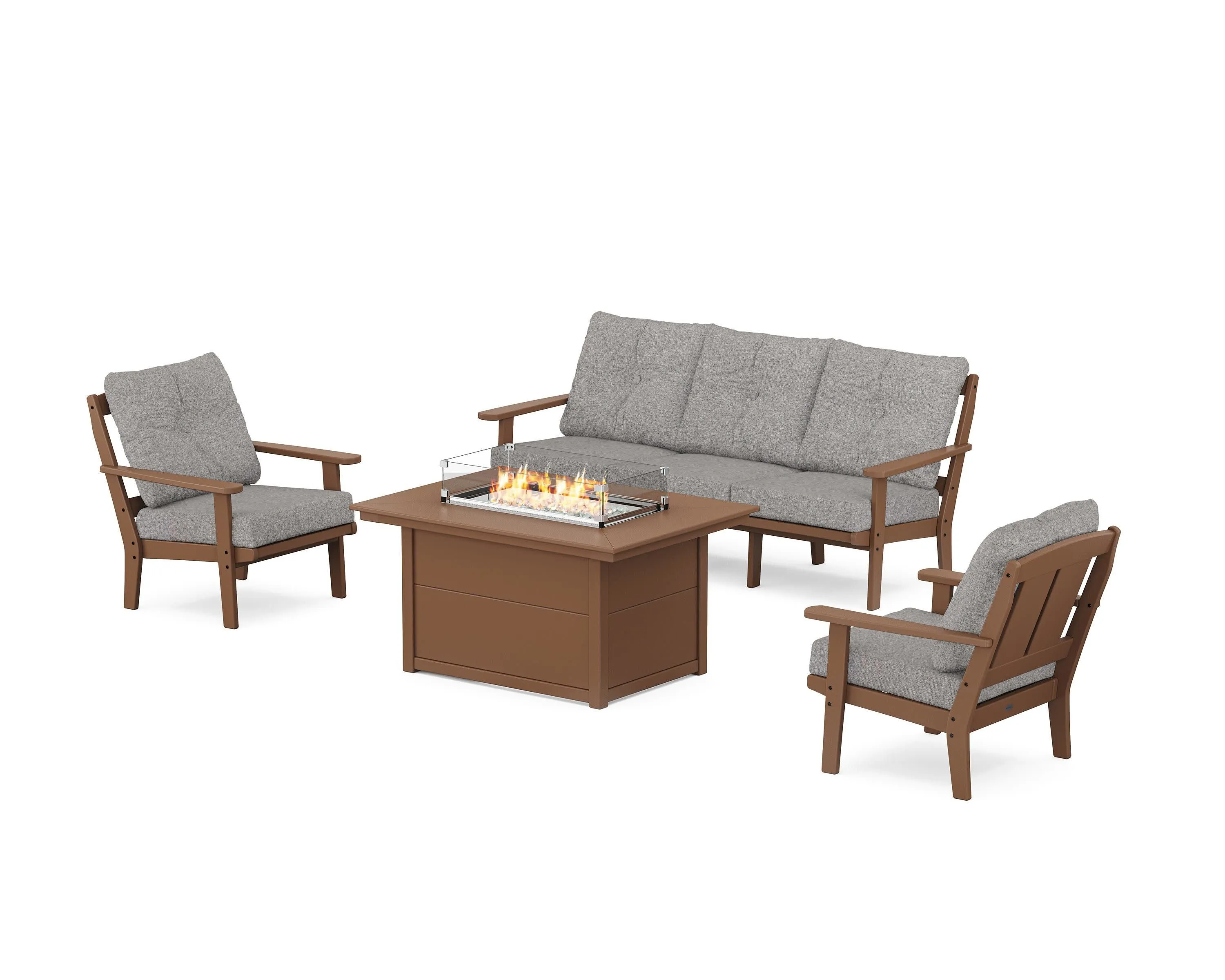 Mission Deep Seating Fire Pit Table Set