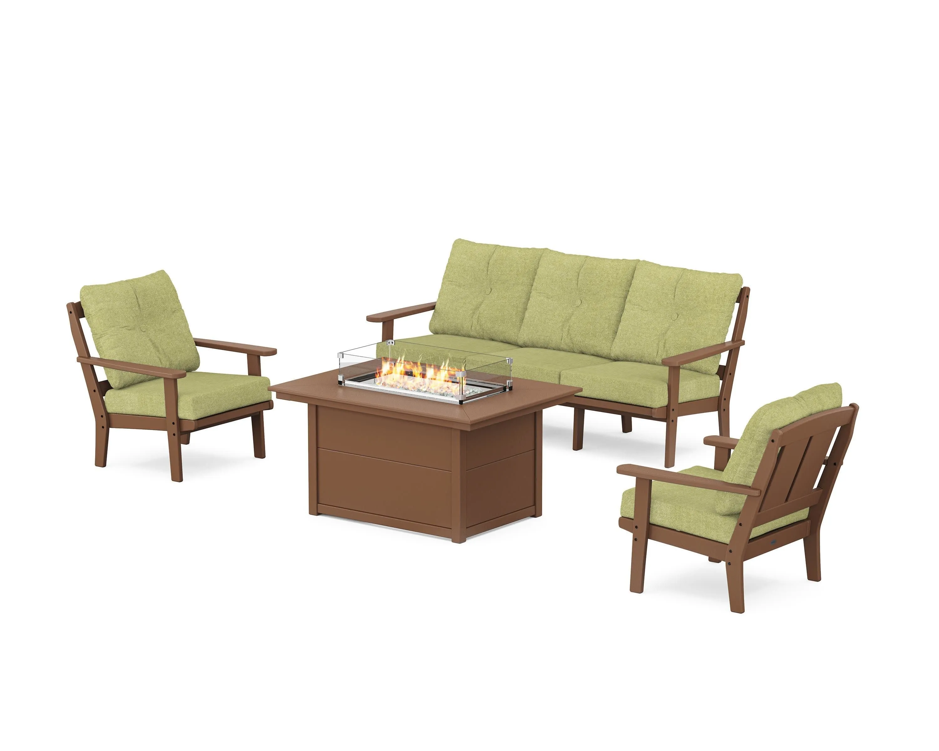 Mission Deep Seating Fire Pit Table Set