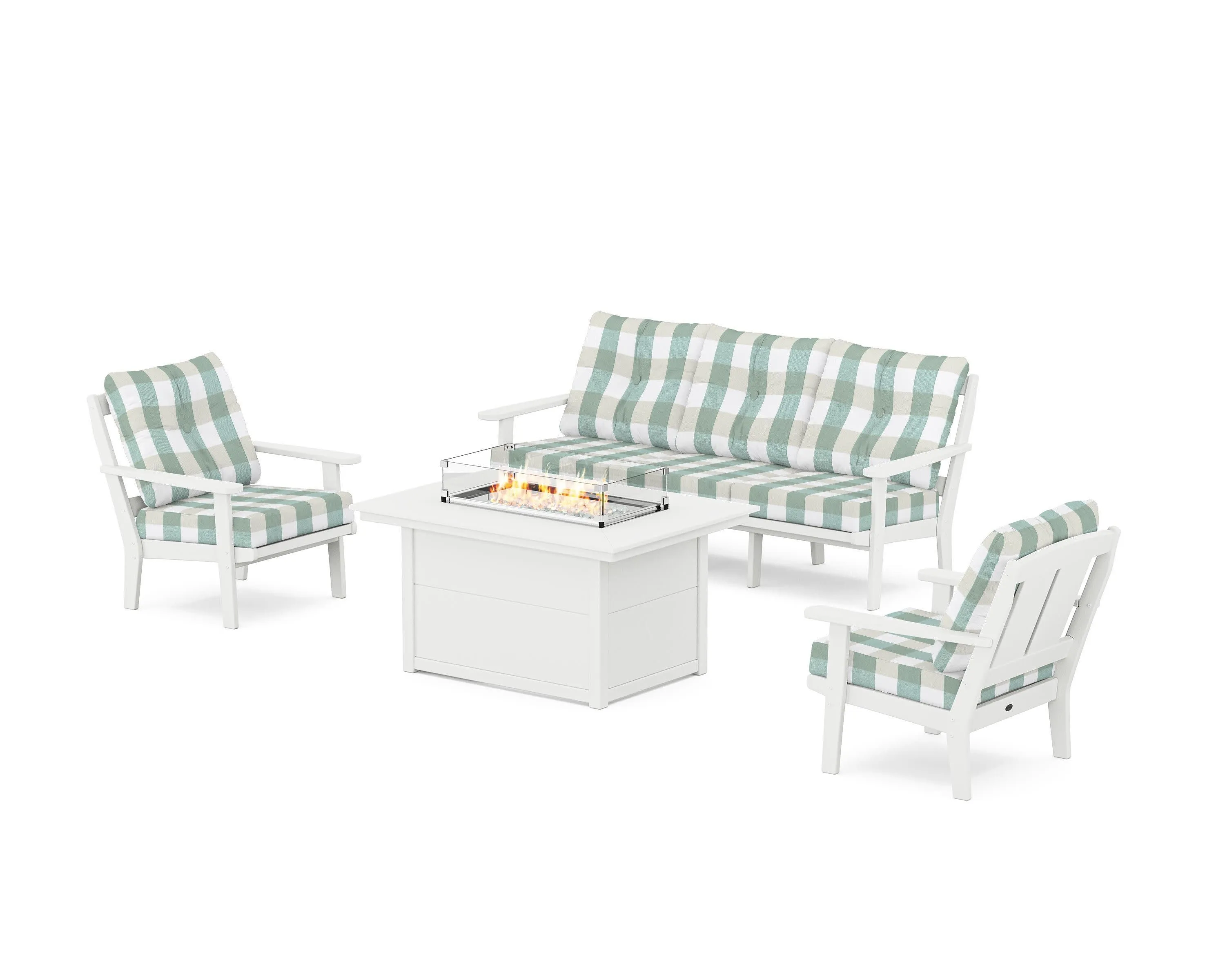 Mission Deep Seating Fire Pit Table Set
