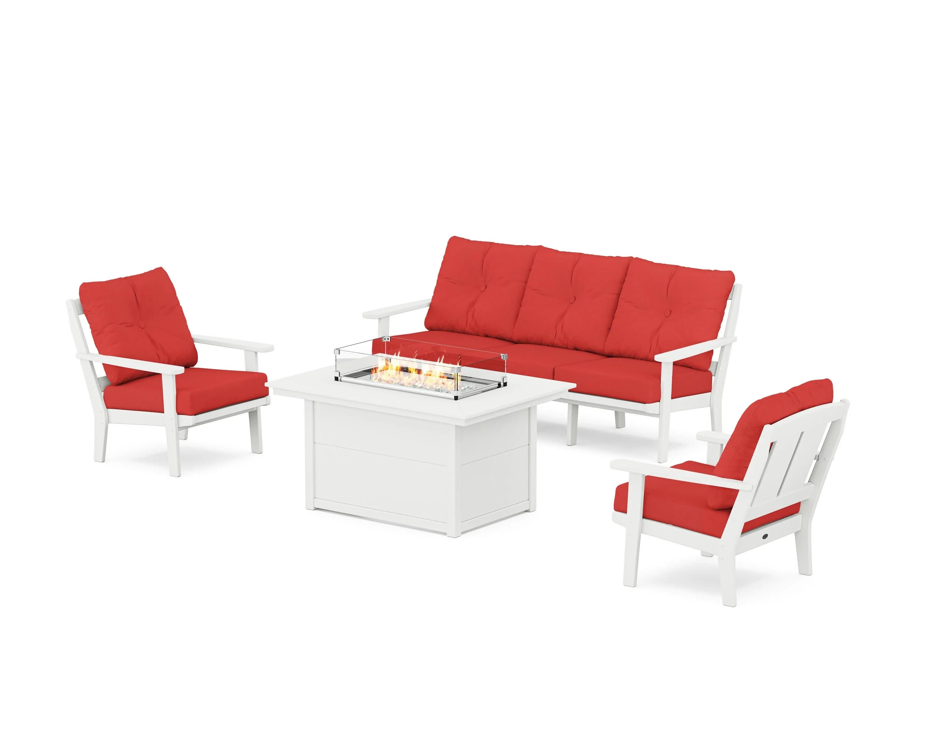 Mission Deep Seating Fire Pit Table Set