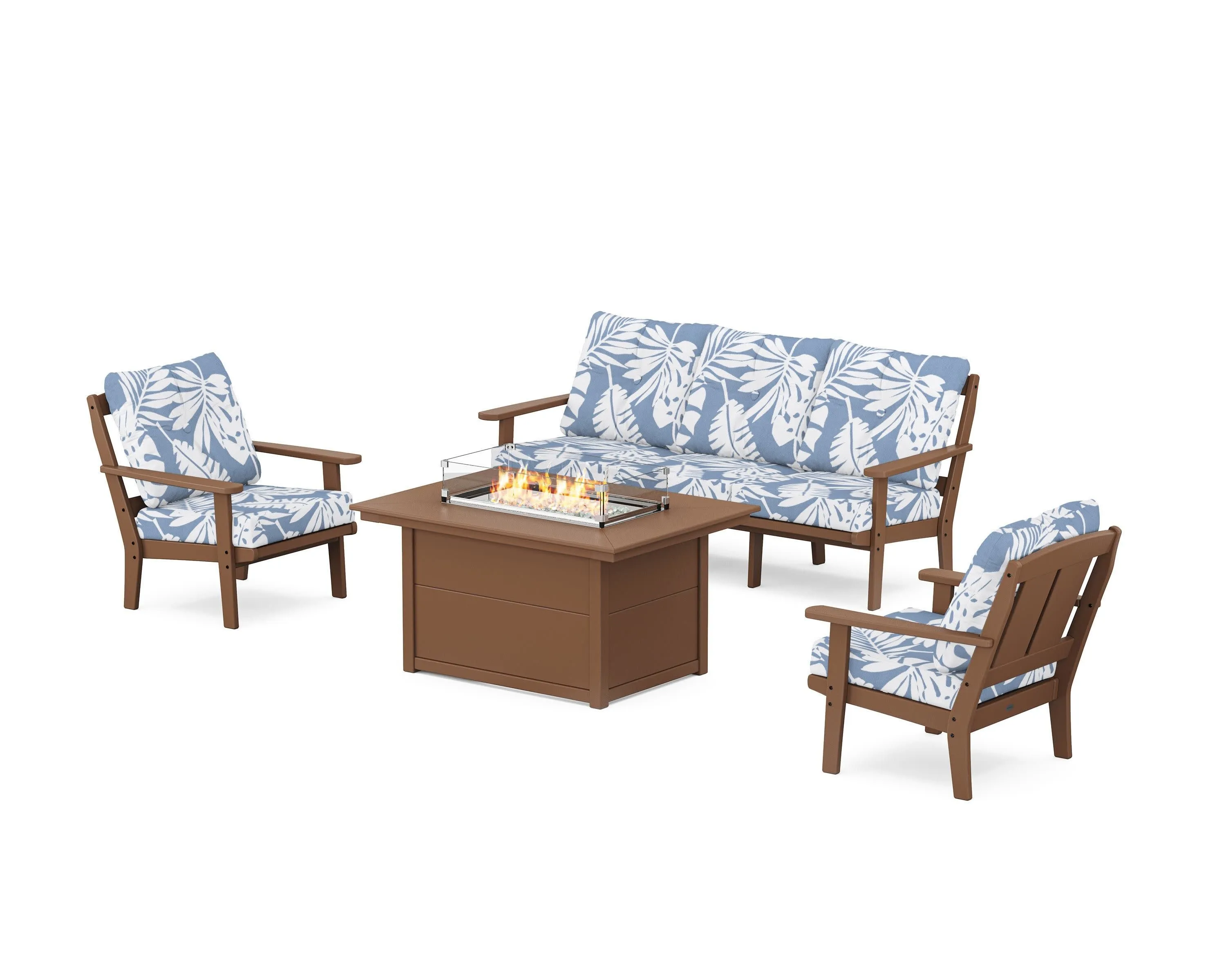 Mission Deep Seating Fire Pit Table Set