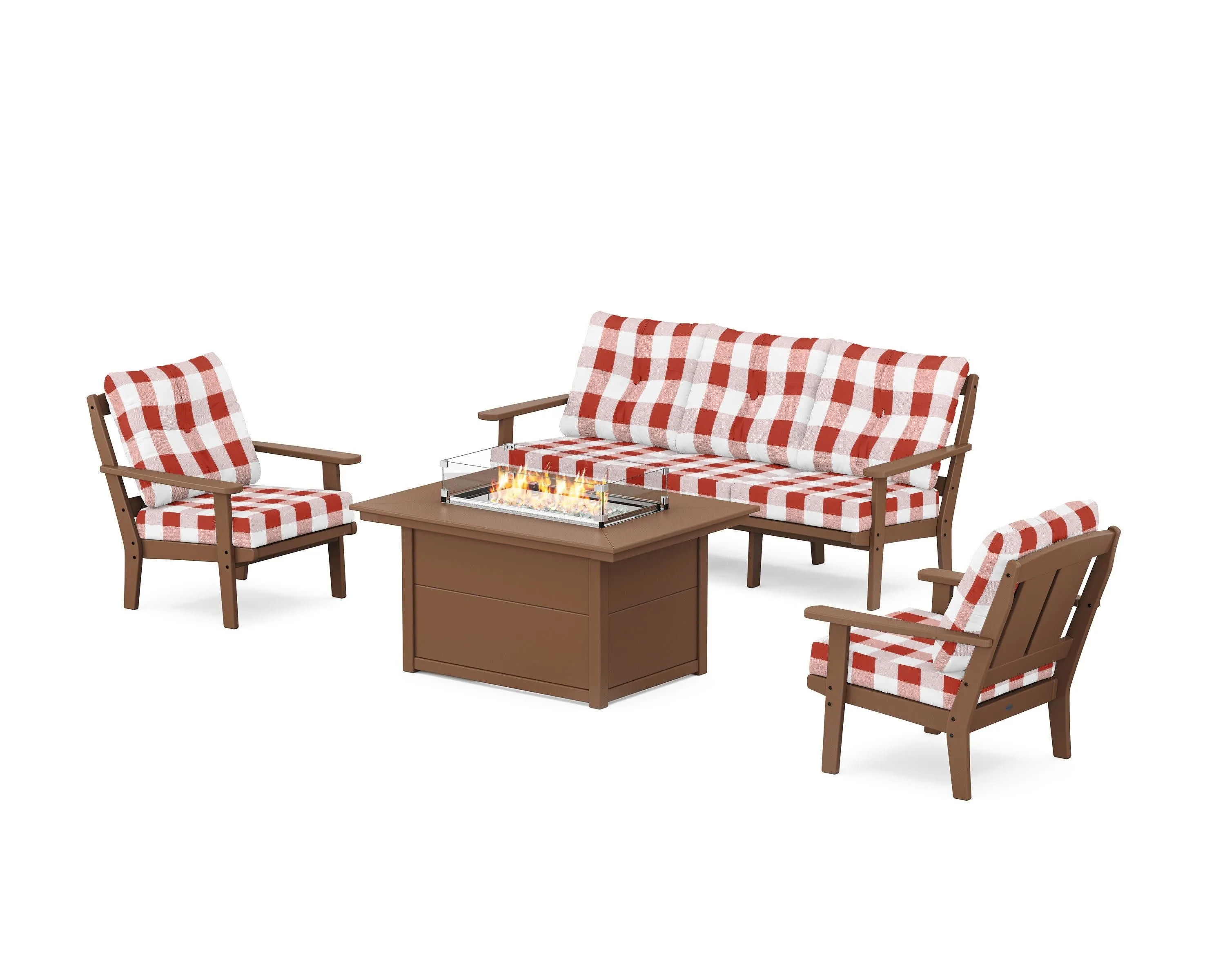 Mission Deep Seating Fire Pit Table Set