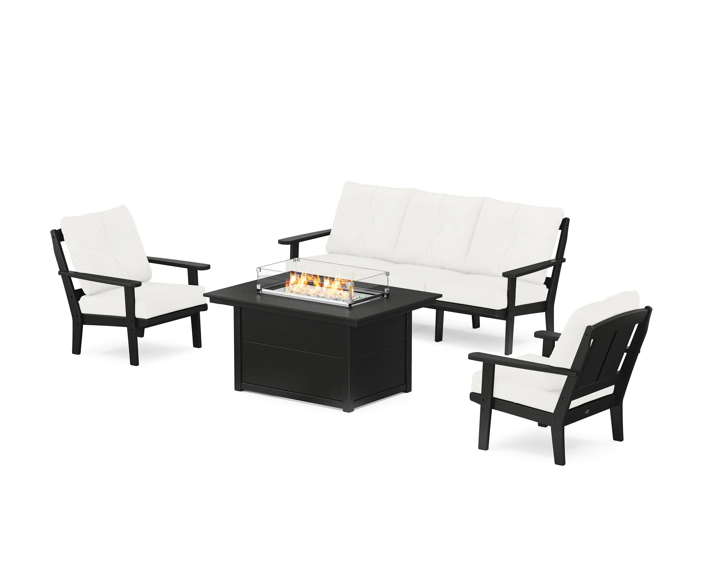 Mission Deep Seating Fire Pit Table Set