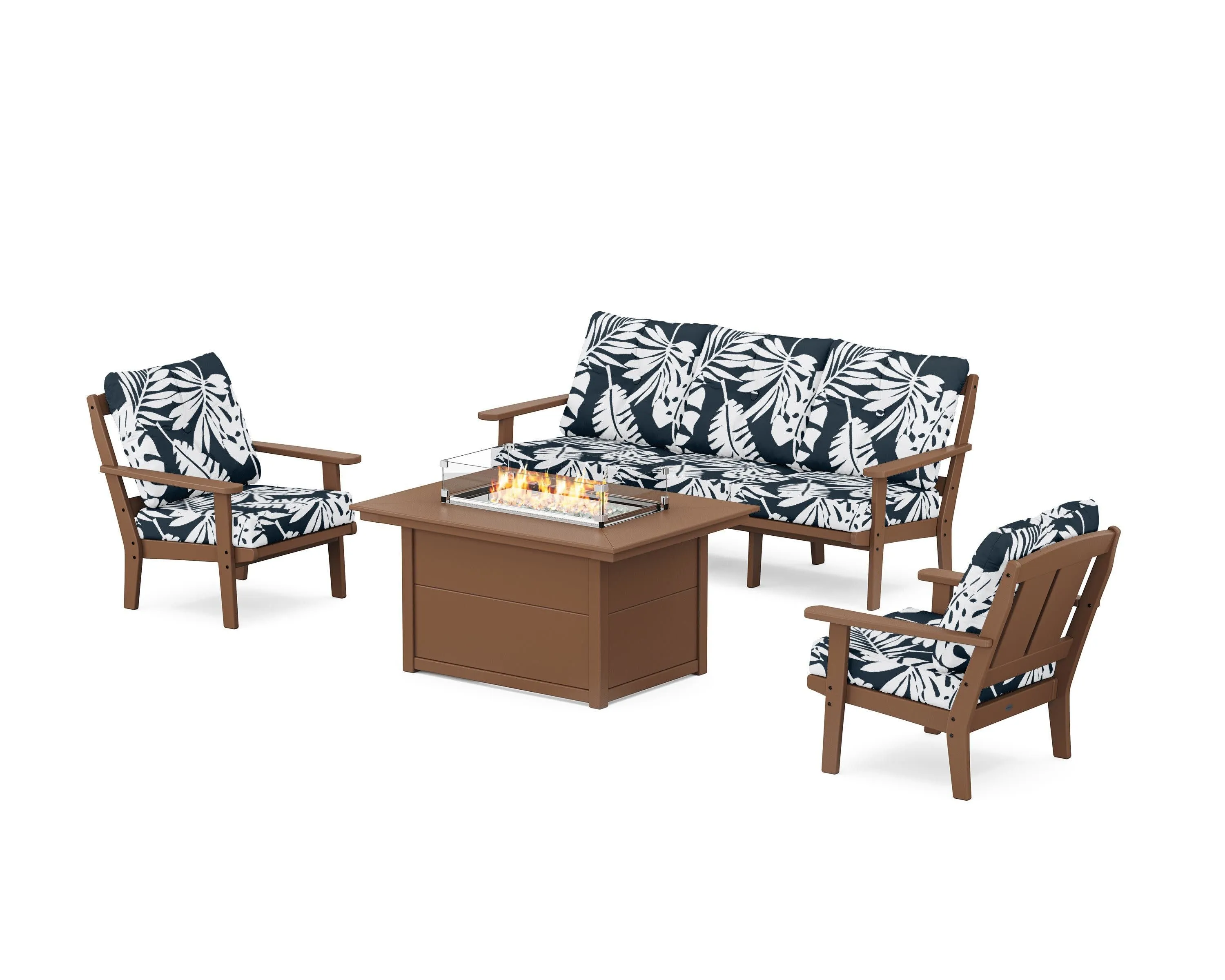 Mission Deep Seating Fire Pit Table Set