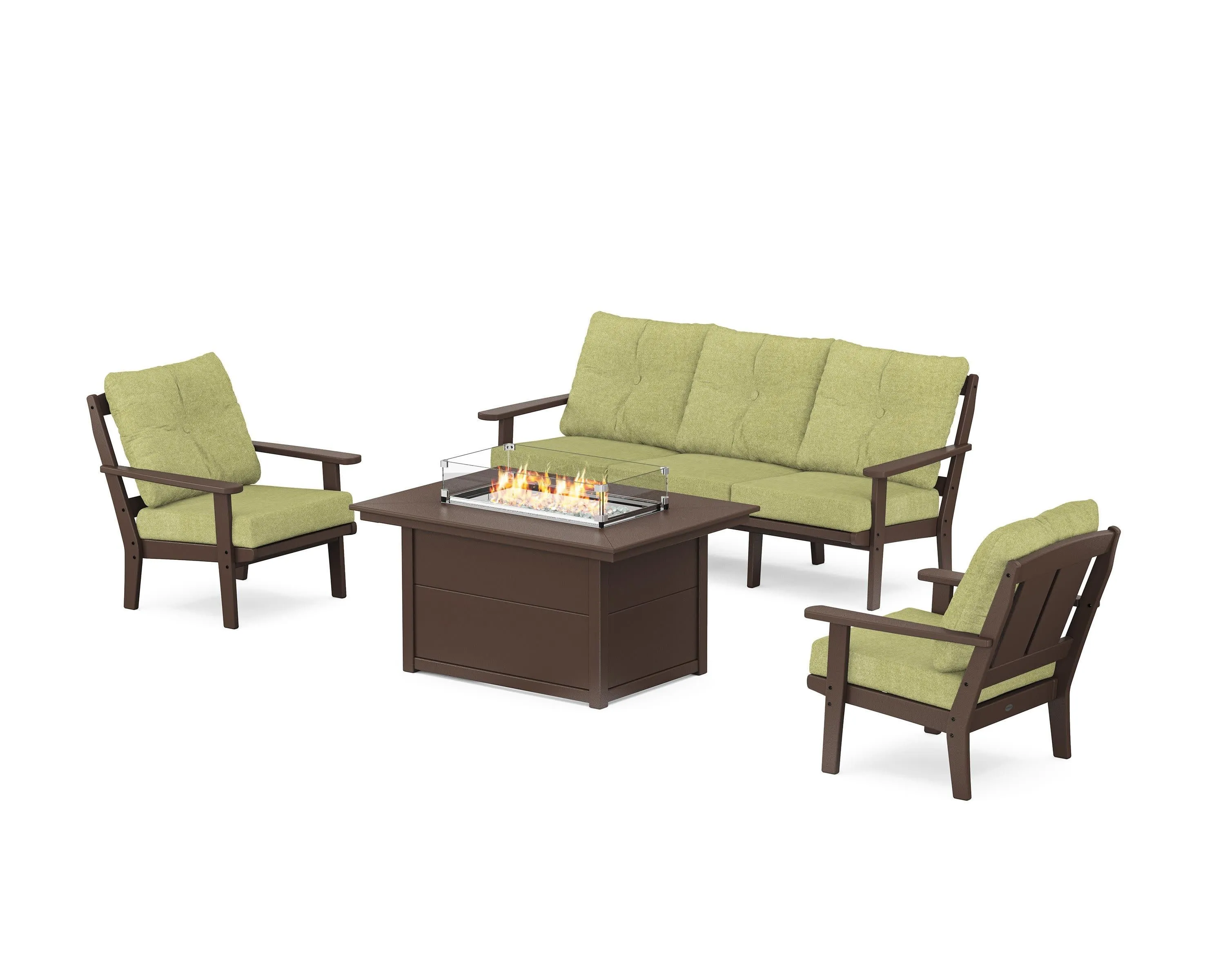 Mission Deep Seating Fire Pit Table Set