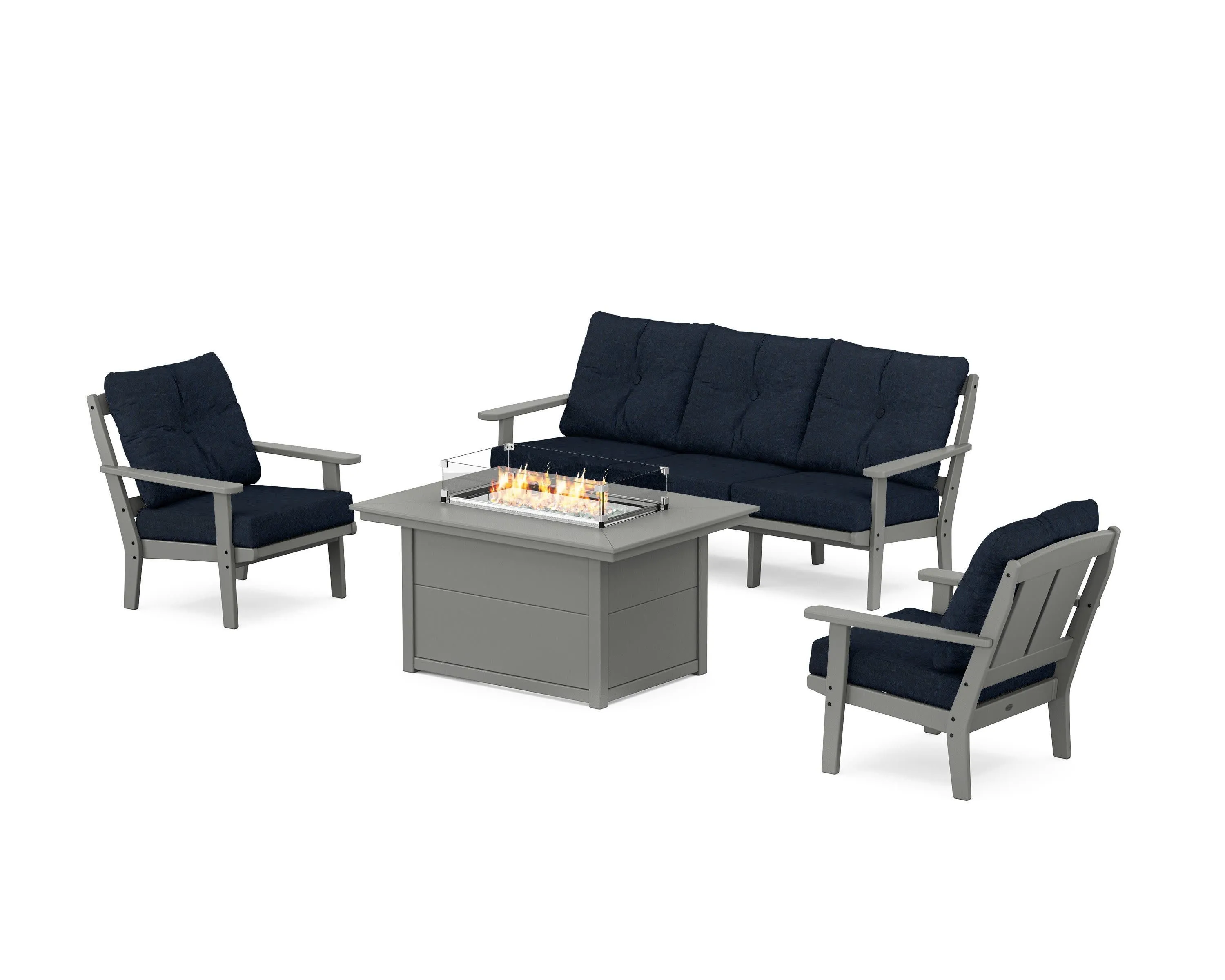 Mission Deep Seating Fire Pit Table Set